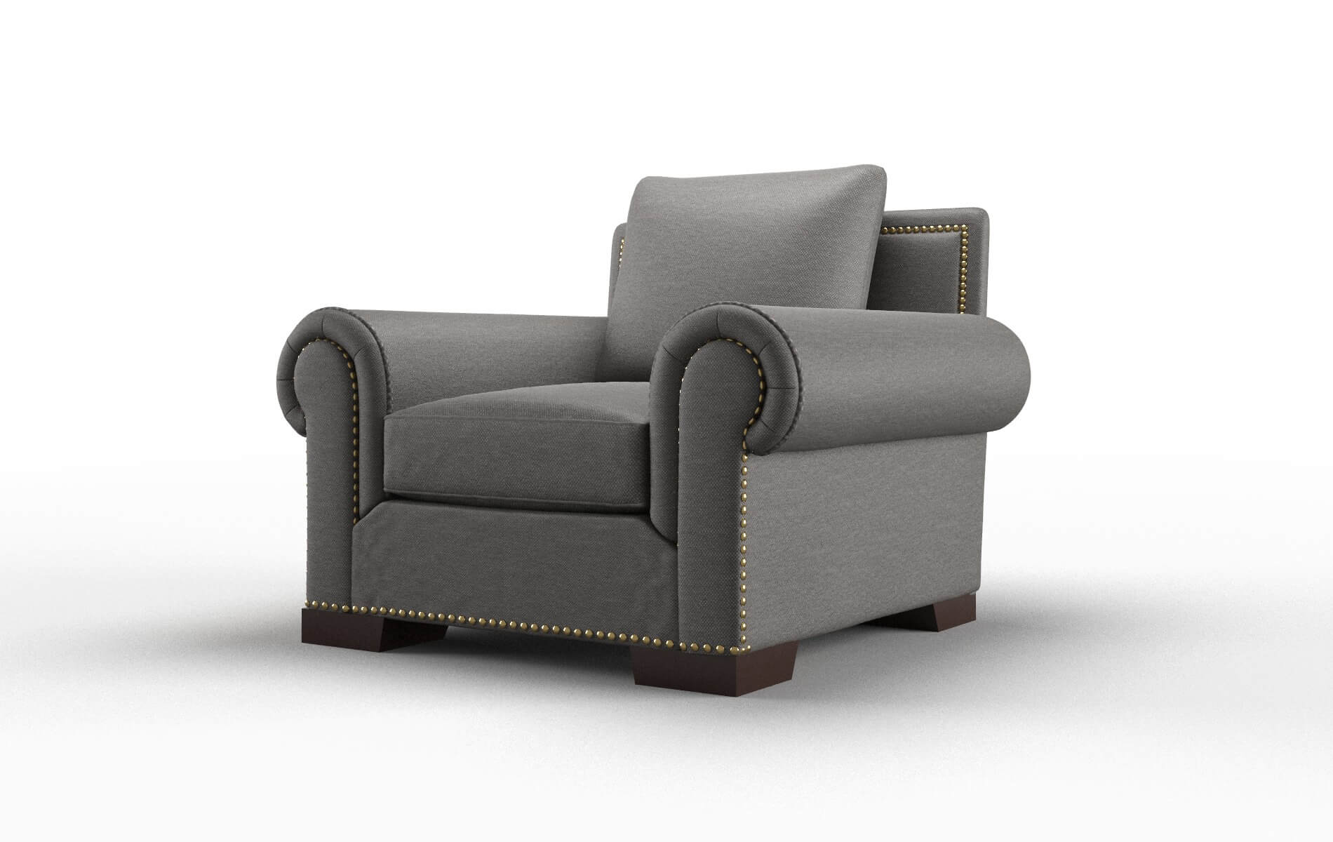 James Oscar Grey Chair espresso legs 4