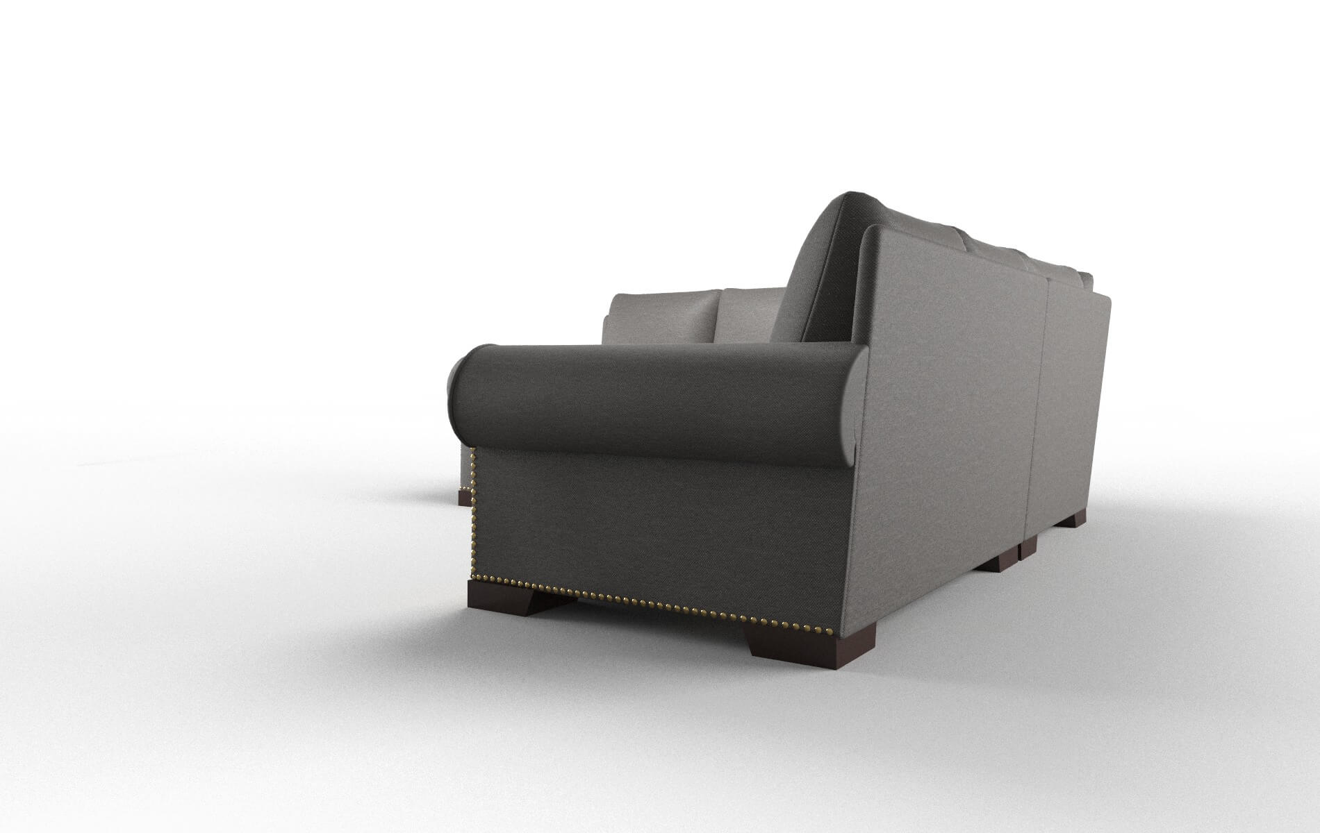 James Oscar Grey Sectional espresso legs 4