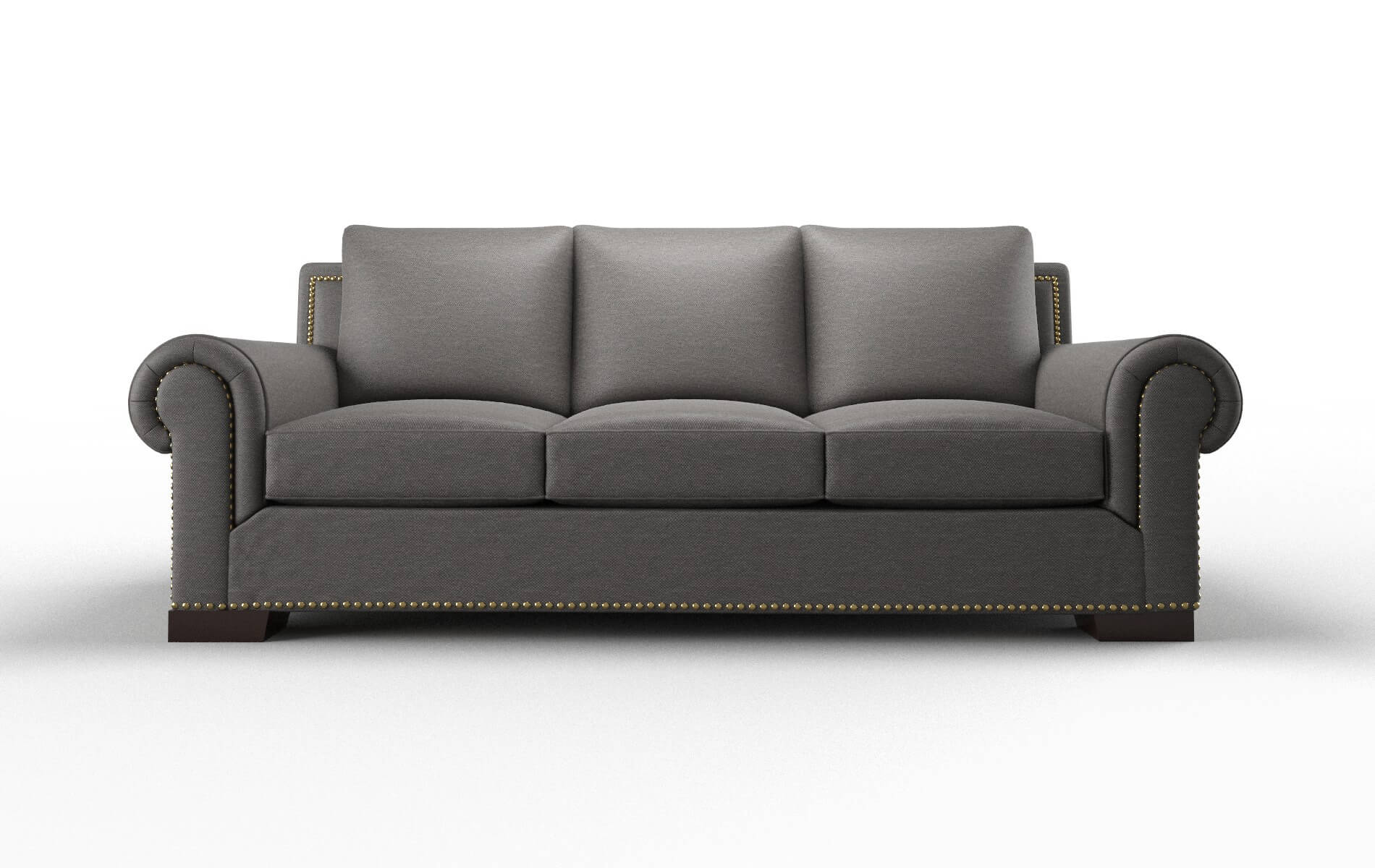 James Oscar Grey Sofa espresso legs 1