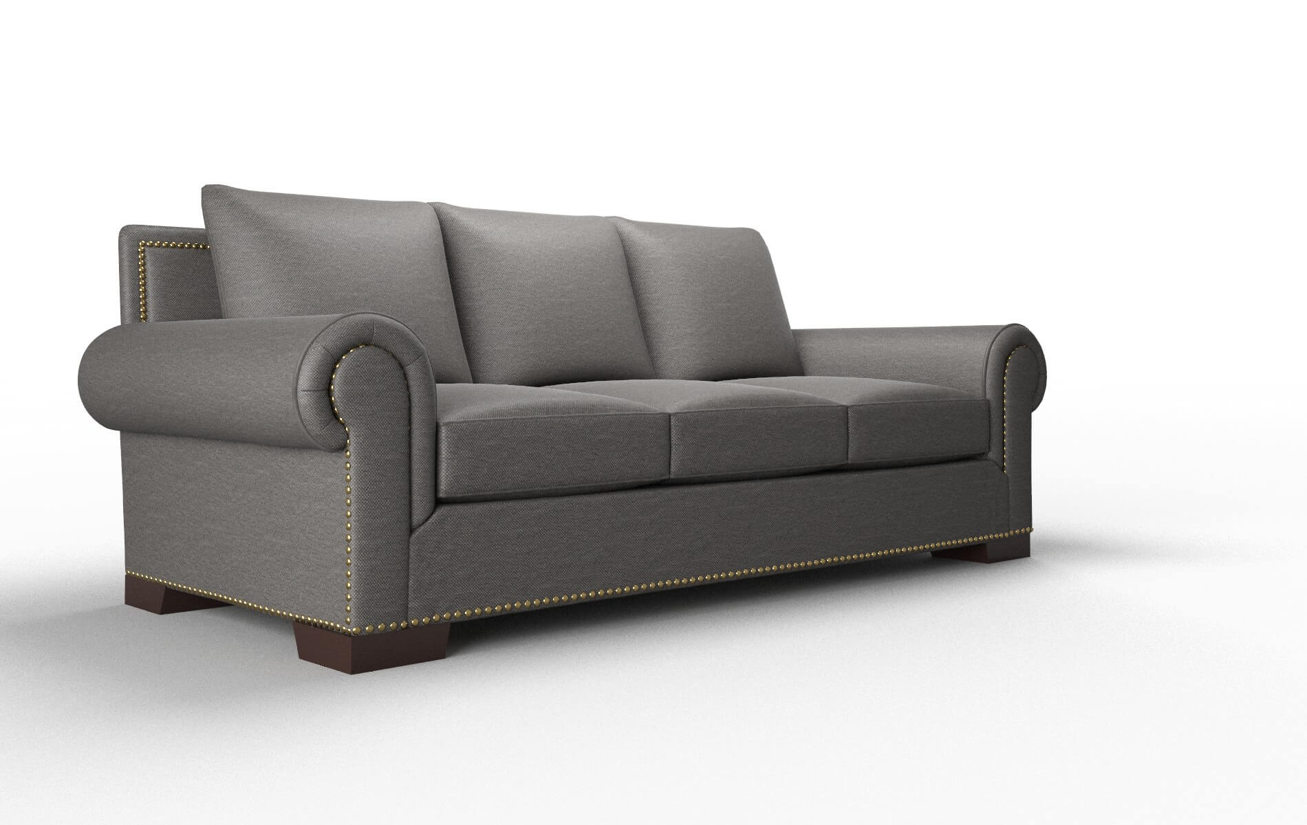 James Oscar Grey Sofa espresso legs 2