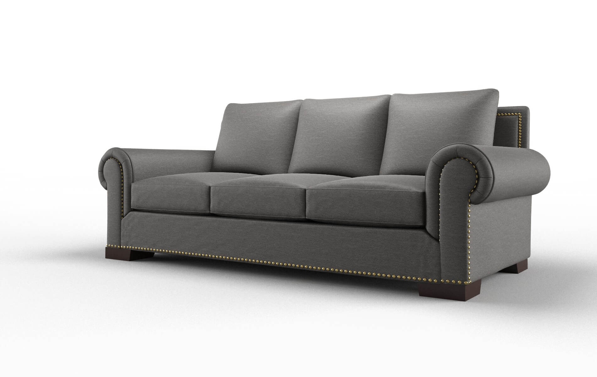 James Oscar Grey Sofa espresso legs 4