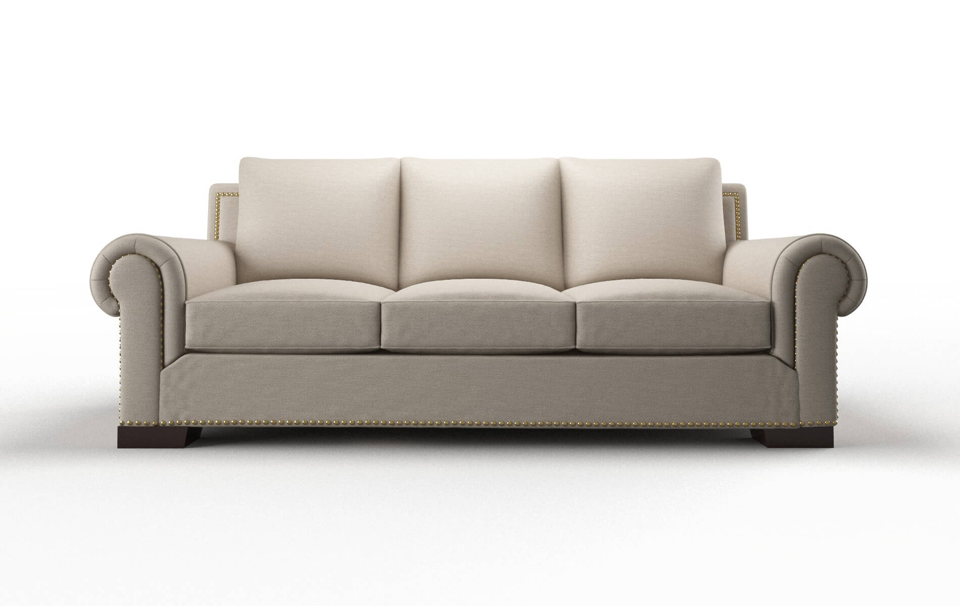 James Oscar linen Sofa Espresso Legs  1