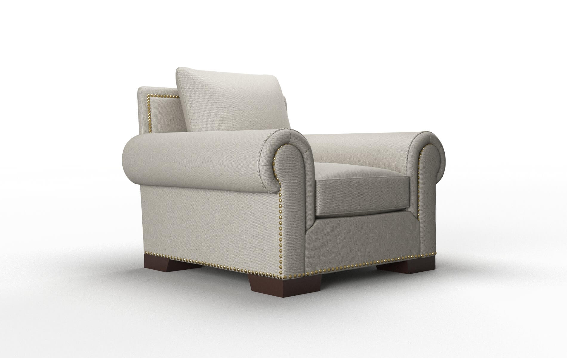 James Oscar Silver Chair espresso legs 2