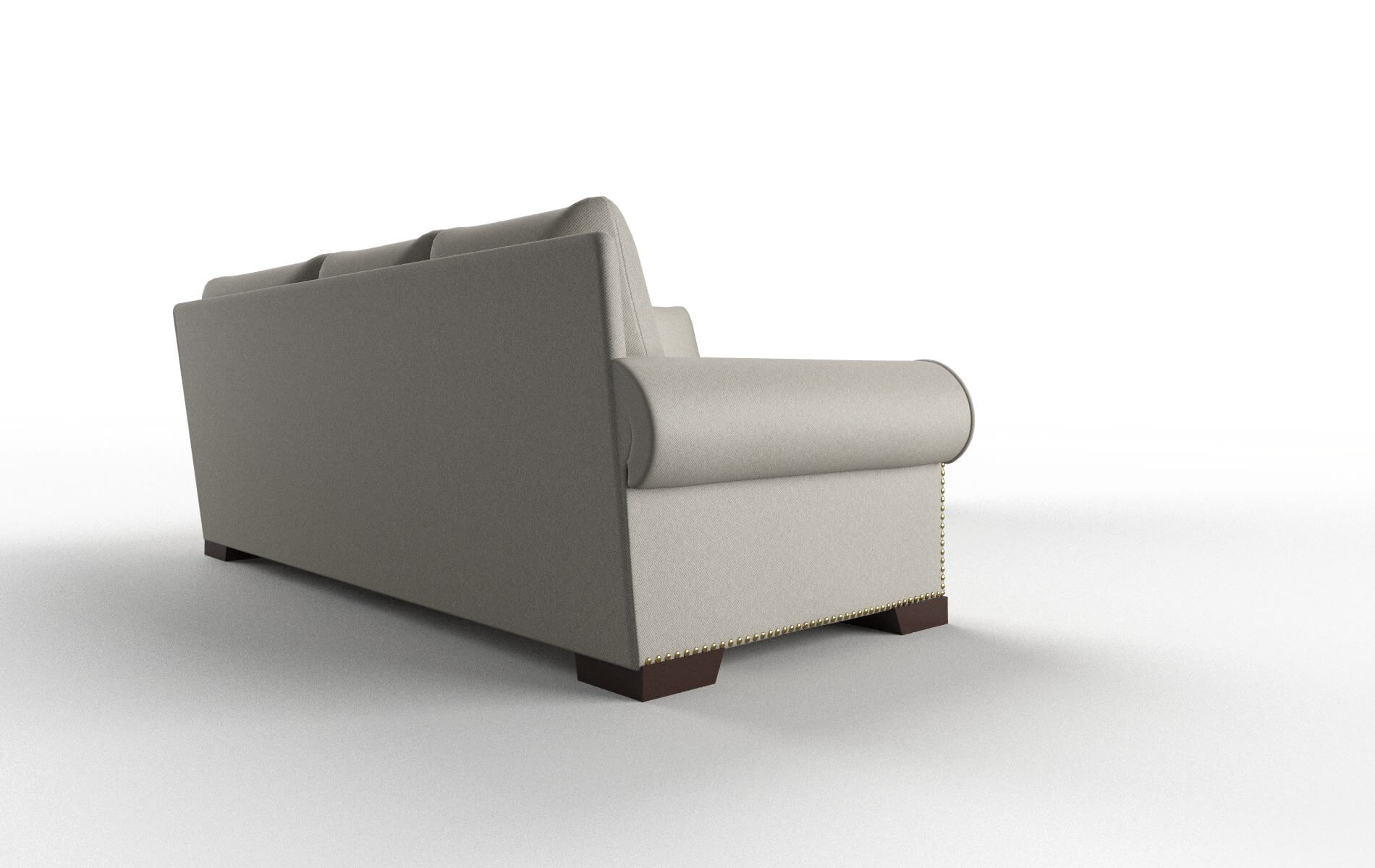 James Oscar Silver Sectional espresso legs 3