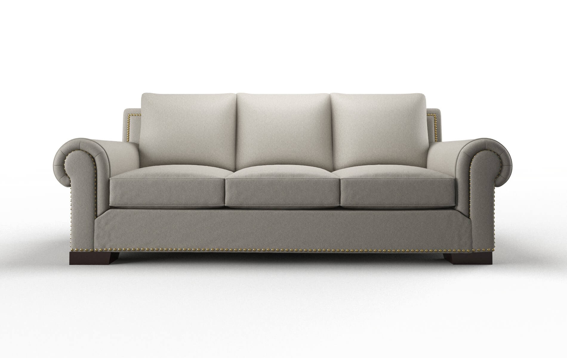 James Oscar Silver Sofa espresso legs 1