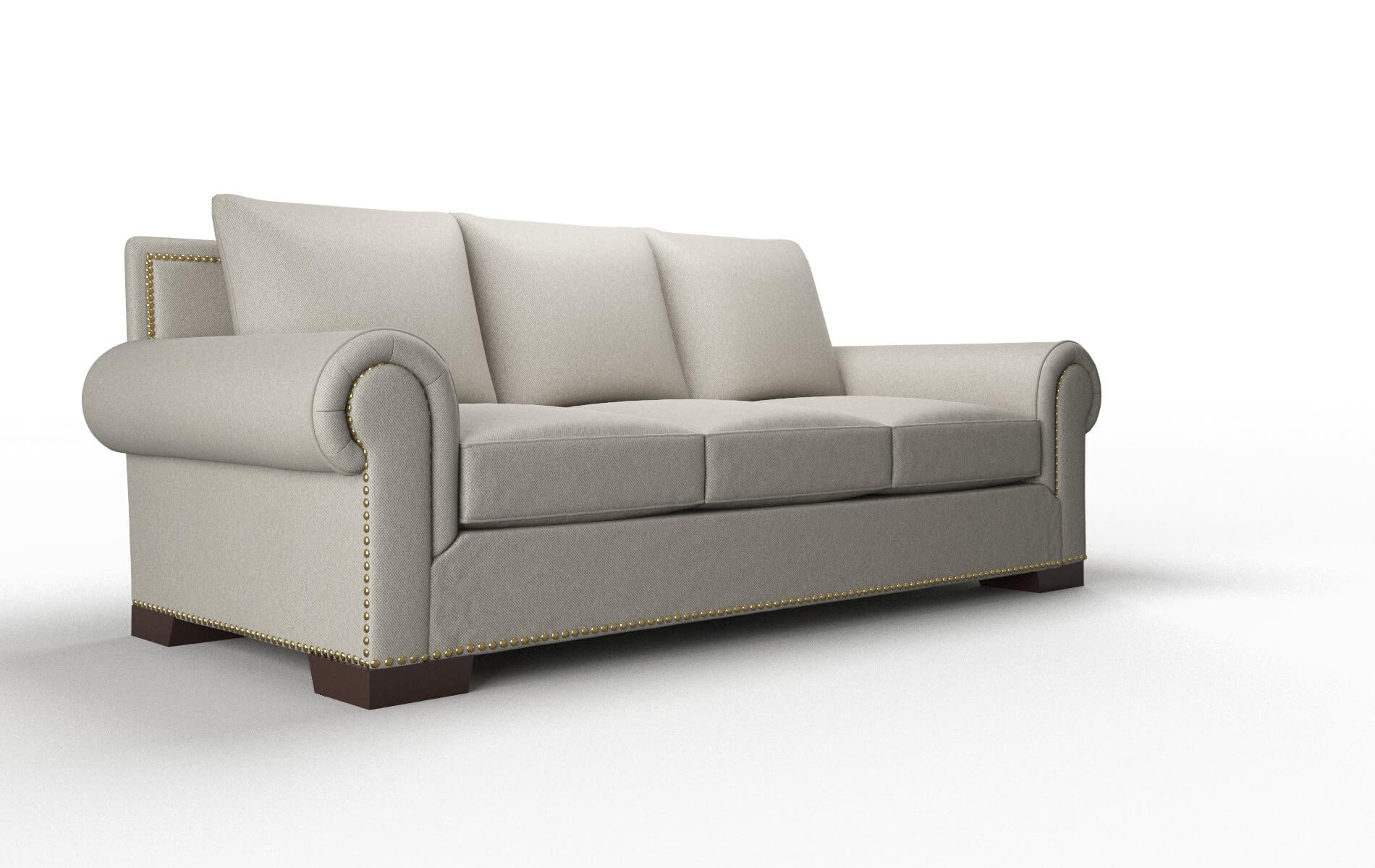 James Oscar Silver Sofa espresso legs 2