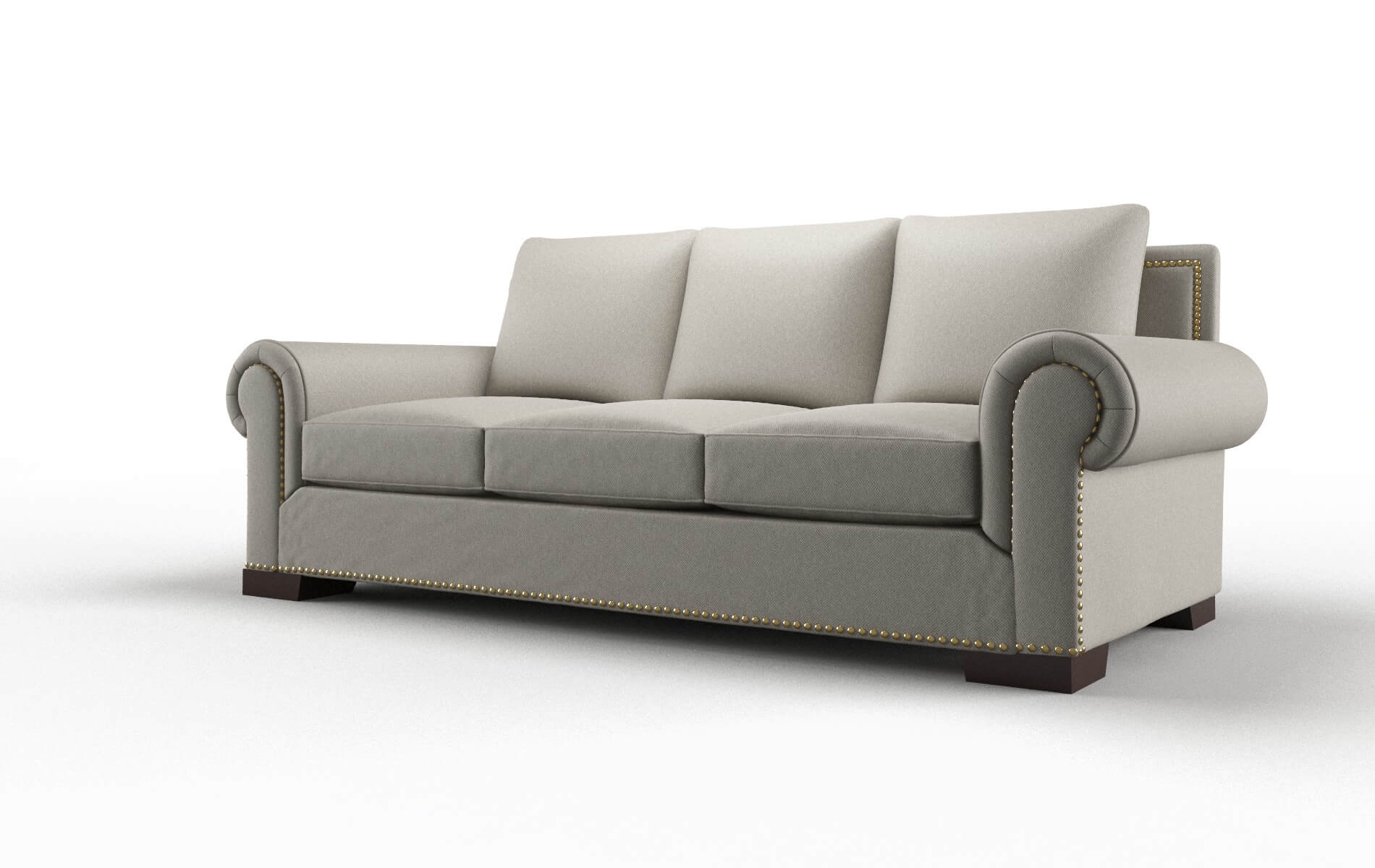 James Oscar Silver Sofa espresso legs 4