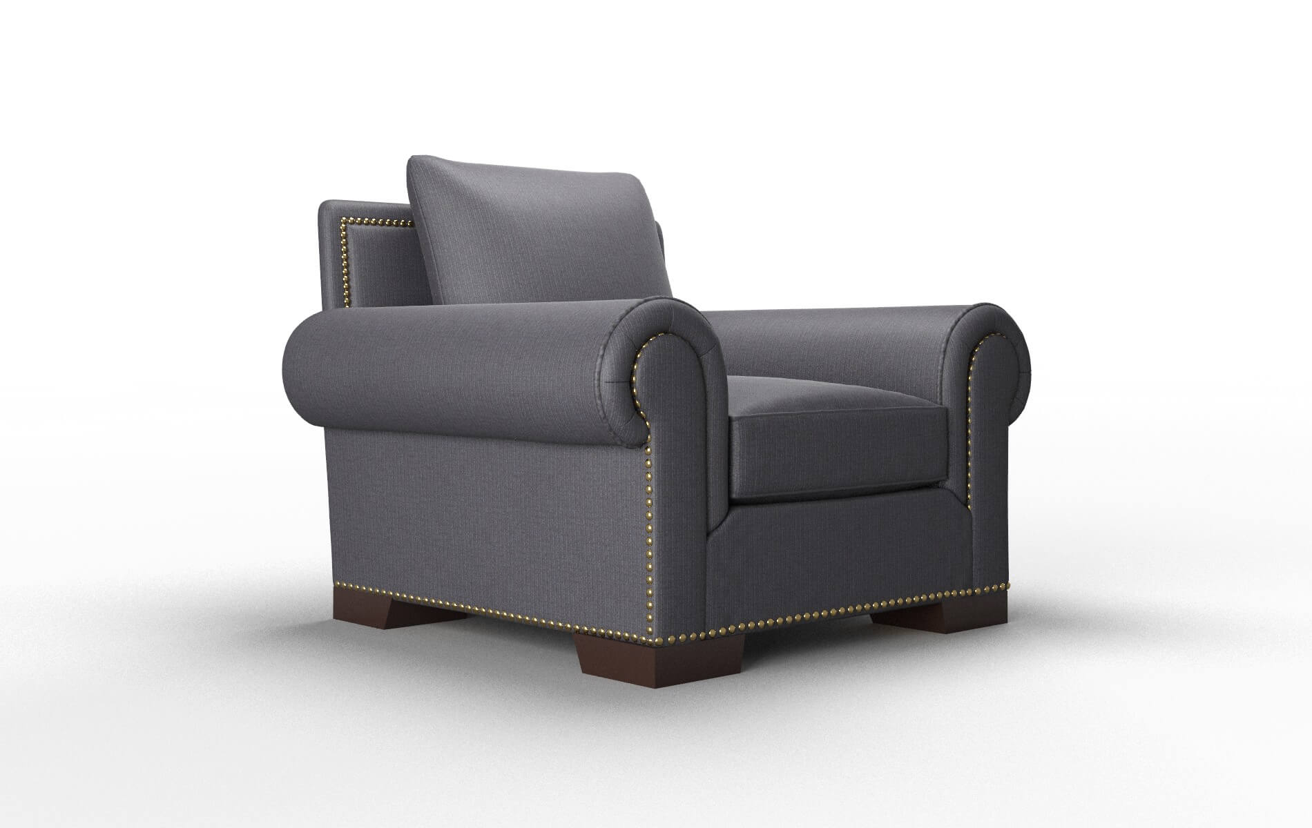 James Parker Charcoal Chair espresso legs 2