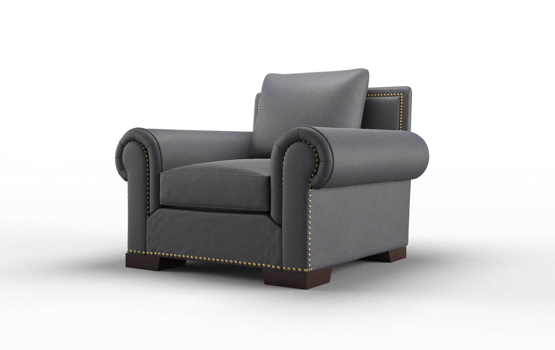 James Parker Charcoal Chair espresso legs 4