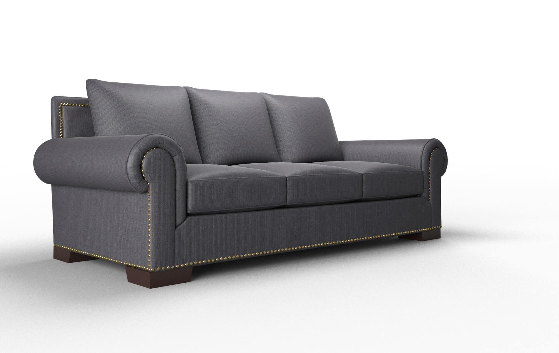 James Parker Charcoal Sofa espresso legs 2