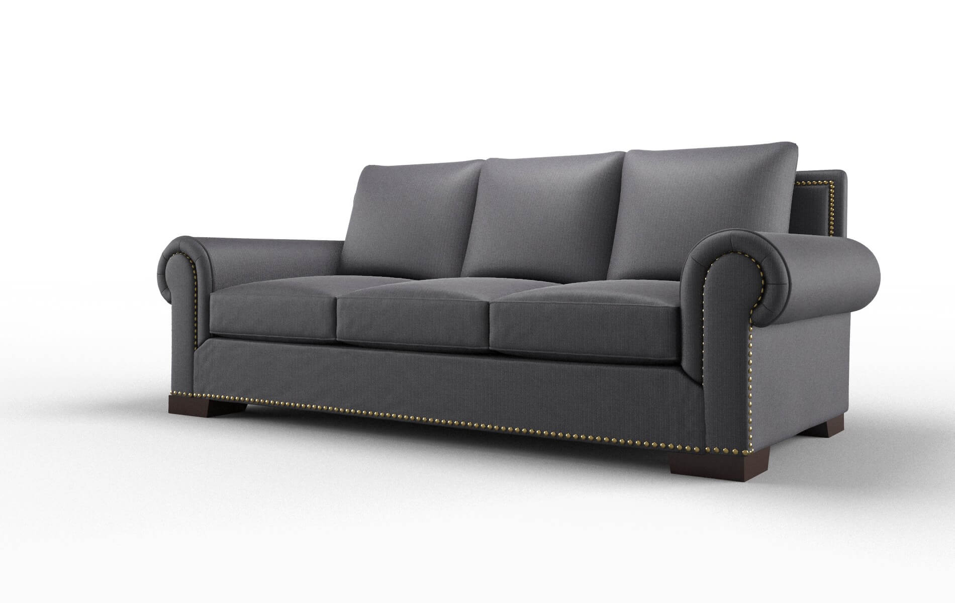 James Parker Charcoal Sofa espresso legs 4