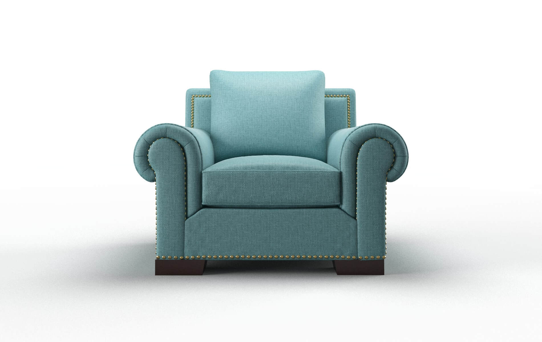 James Parker Turquoise Chair espresso legs 1