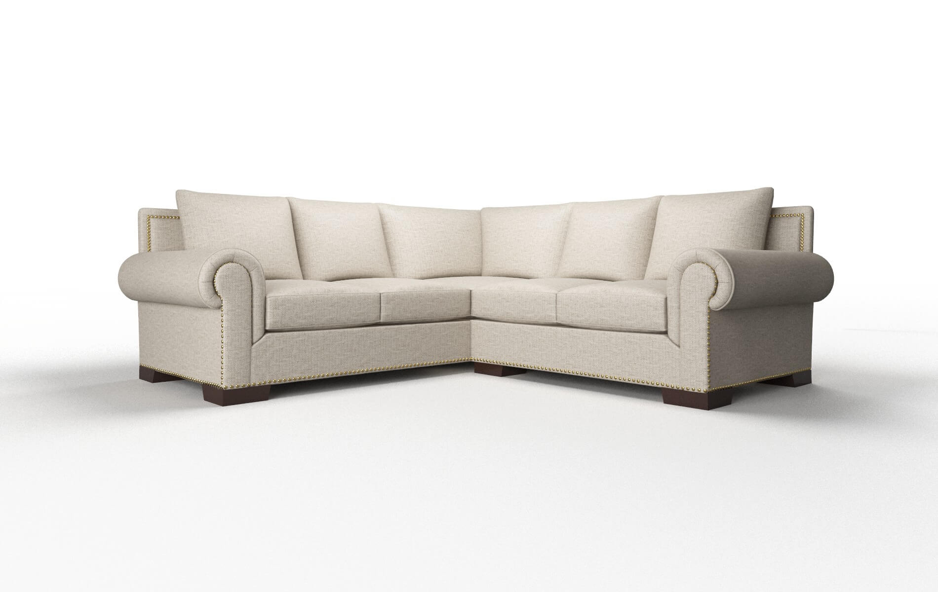 James Parker Wheat Sectional espresso legs 1