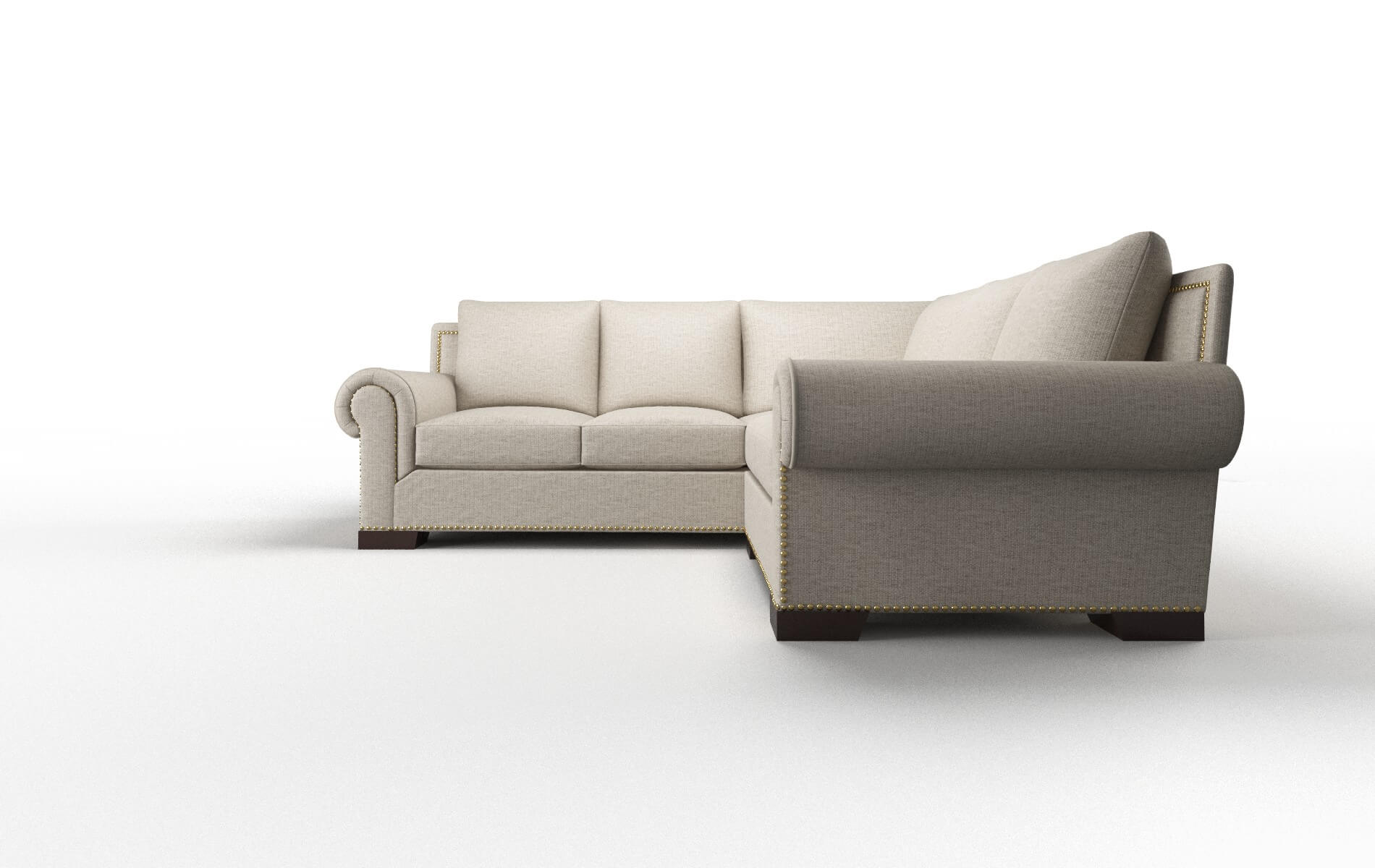James Parker Wheat Sectional espresso legs 5