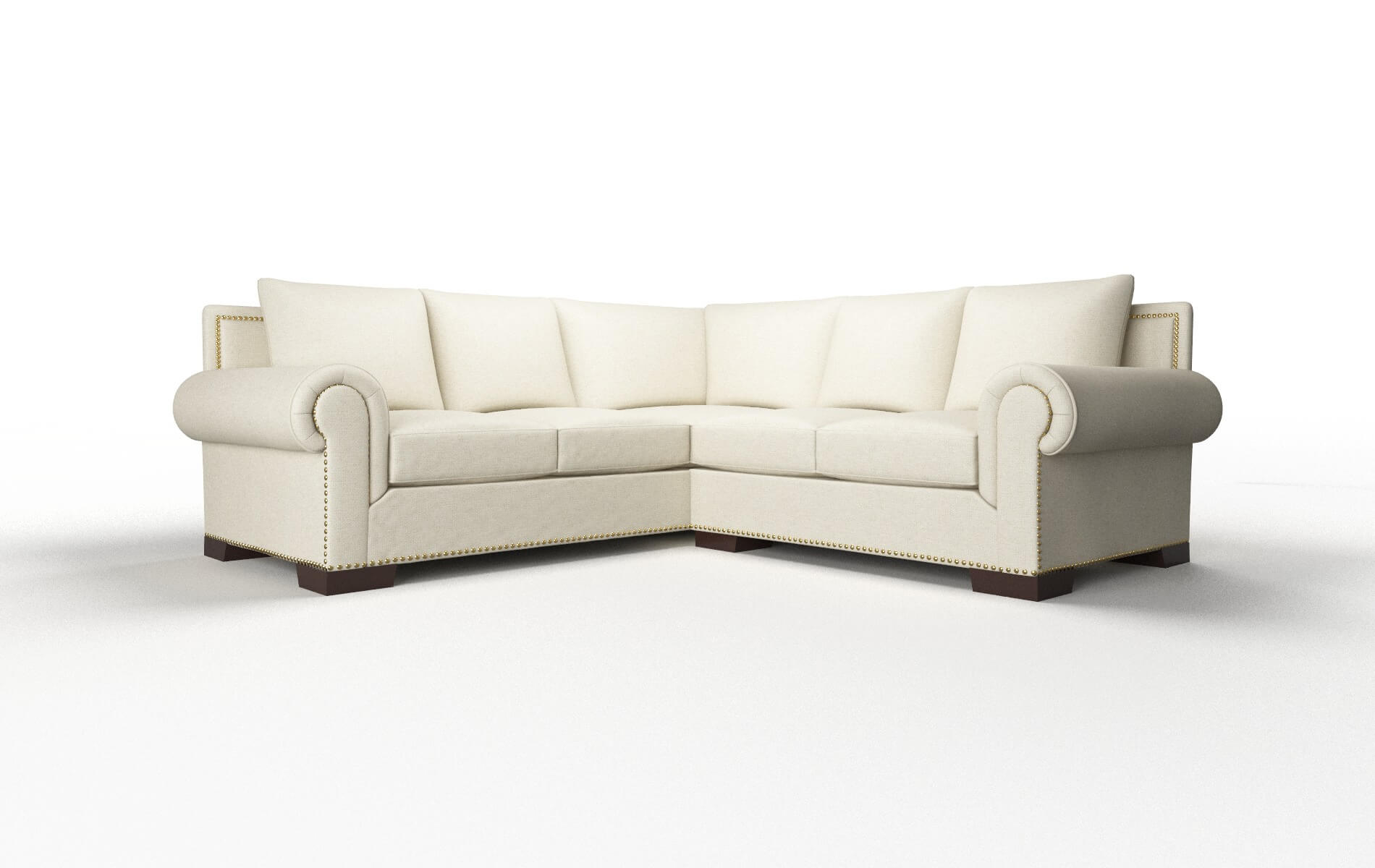 James Redondo Oyster Sectional espresso legs