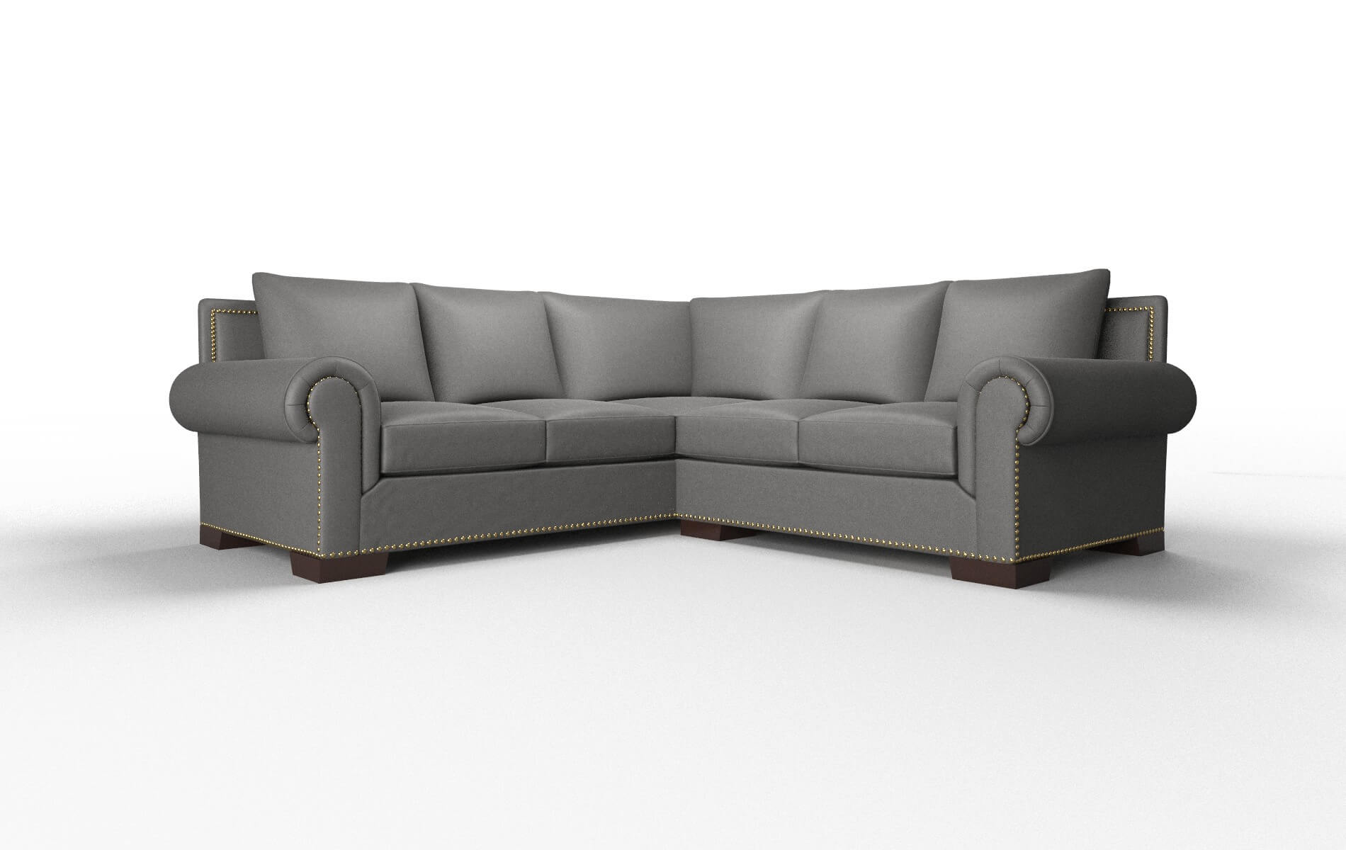 James Rocket charcoal Sectional Espresso Legs  1