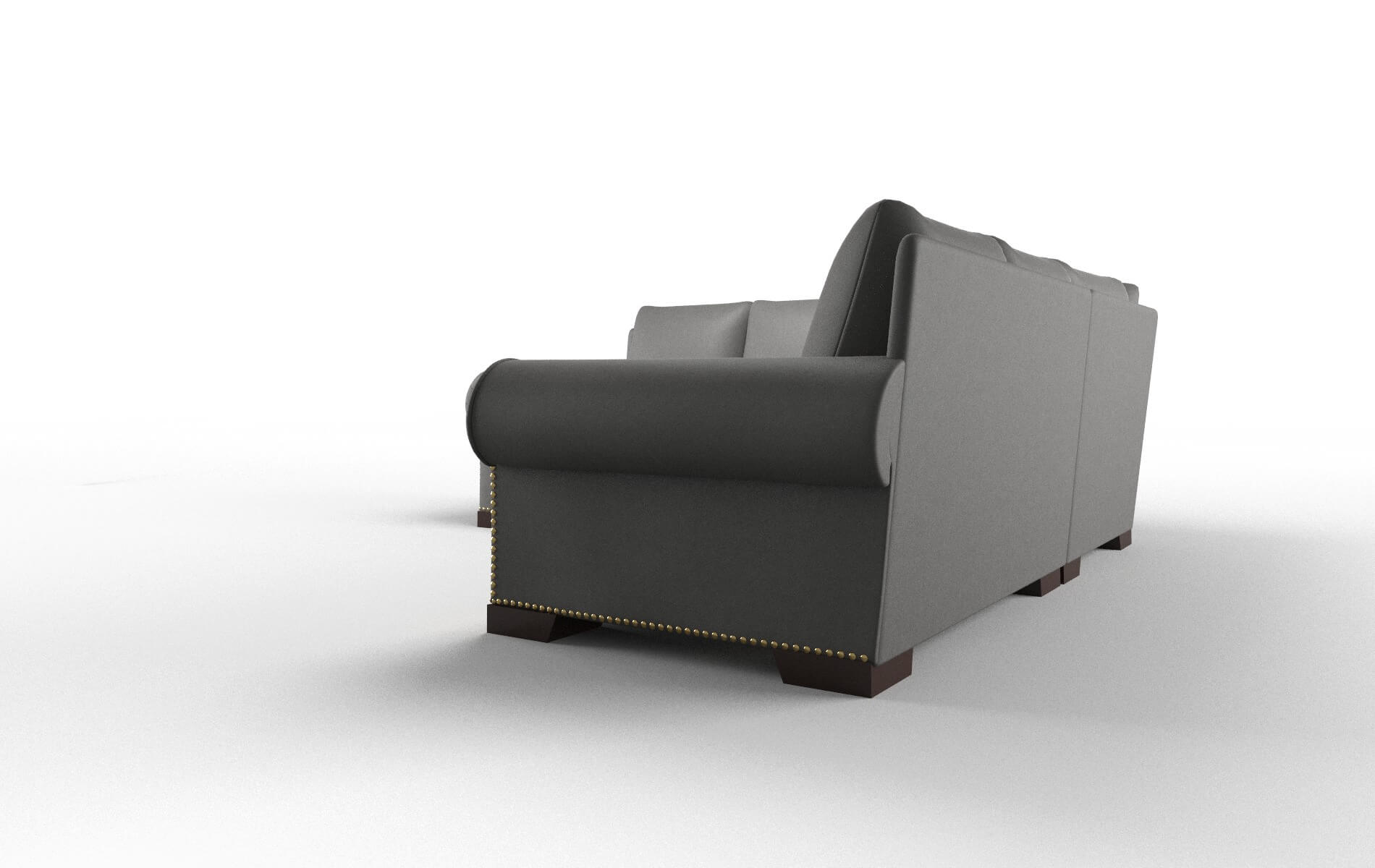 James Rocket Charcoal Sectional espresso legs 4