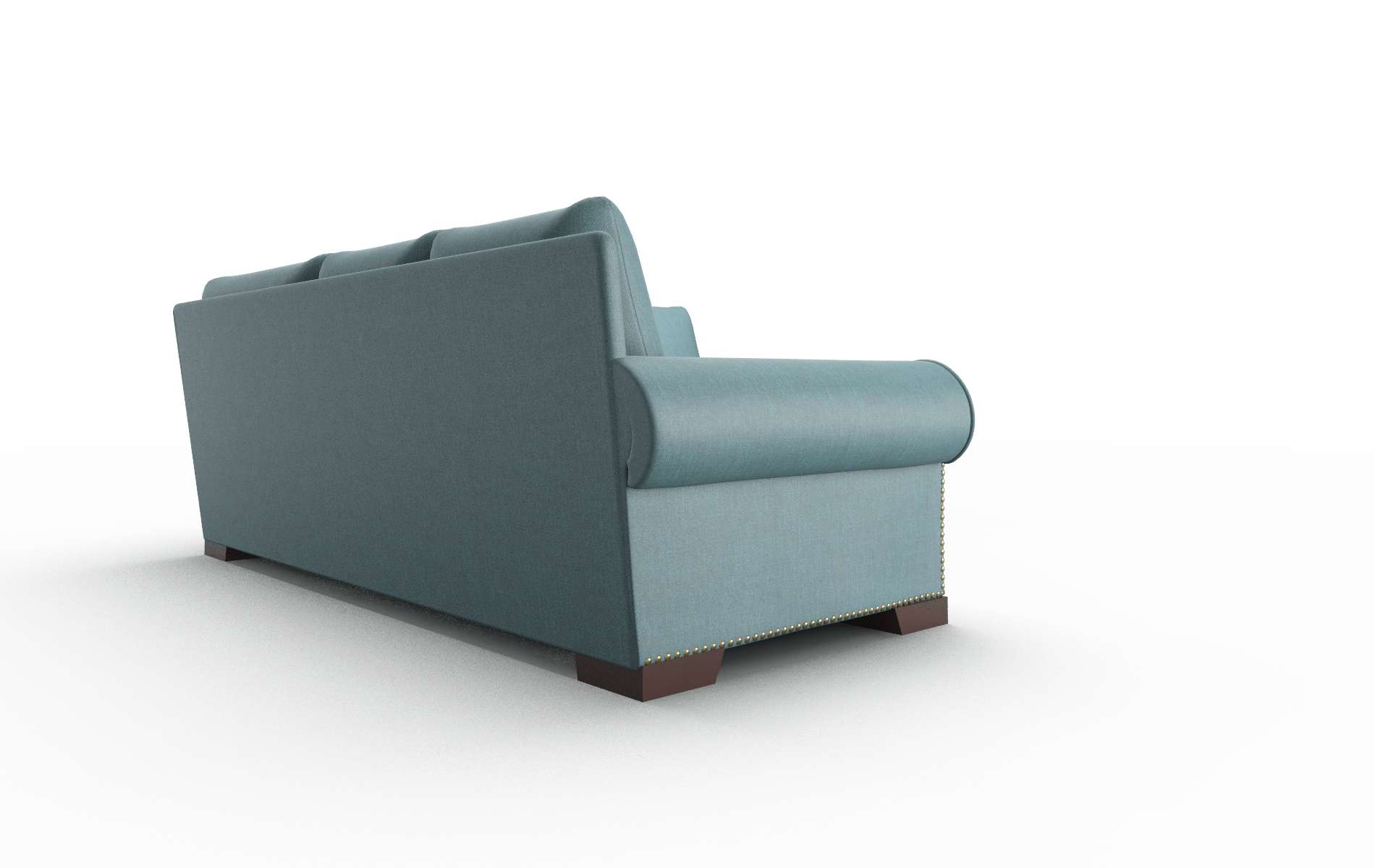 James Rocket Peacock Sectional espresso legs 3