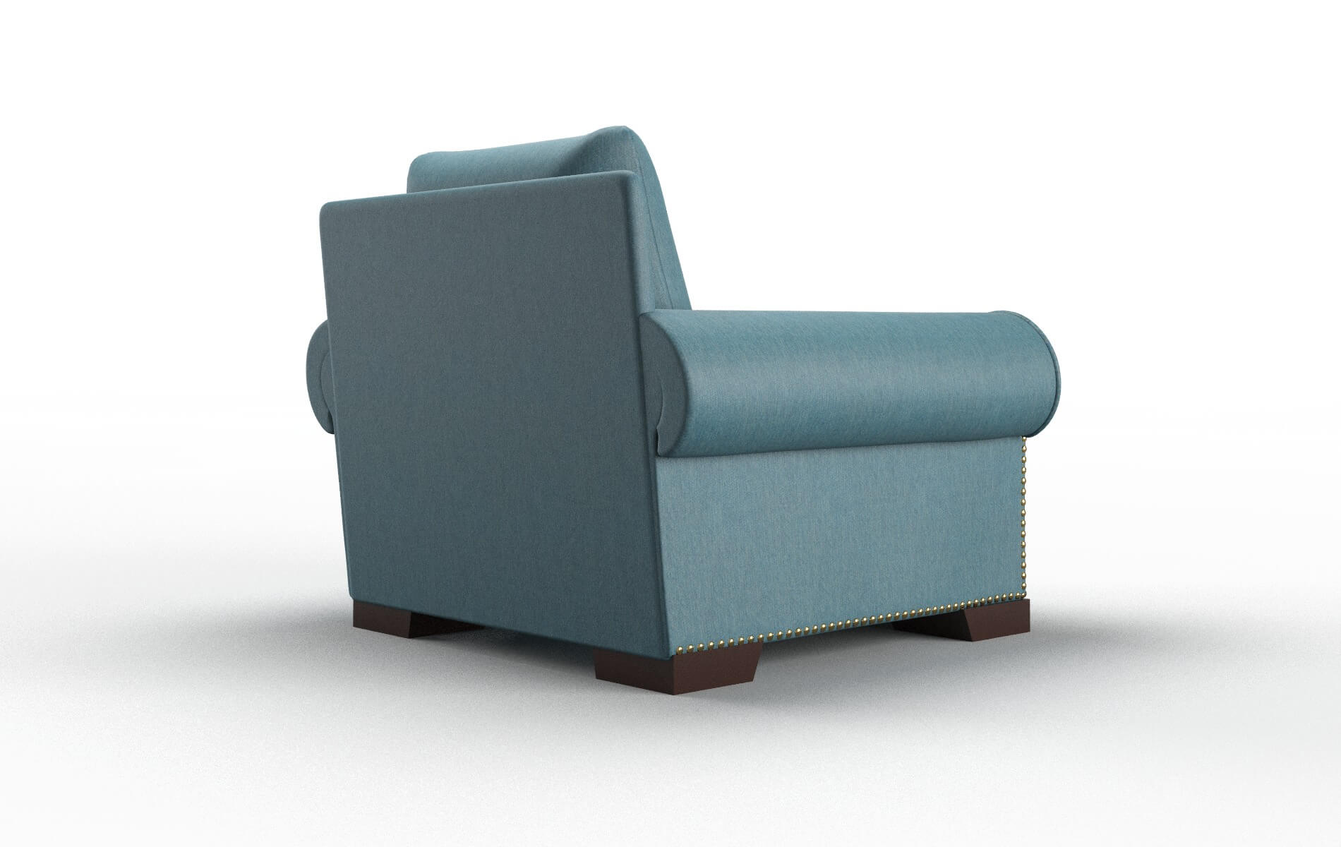 James Royale Electric_blue Chair espresso legs 5