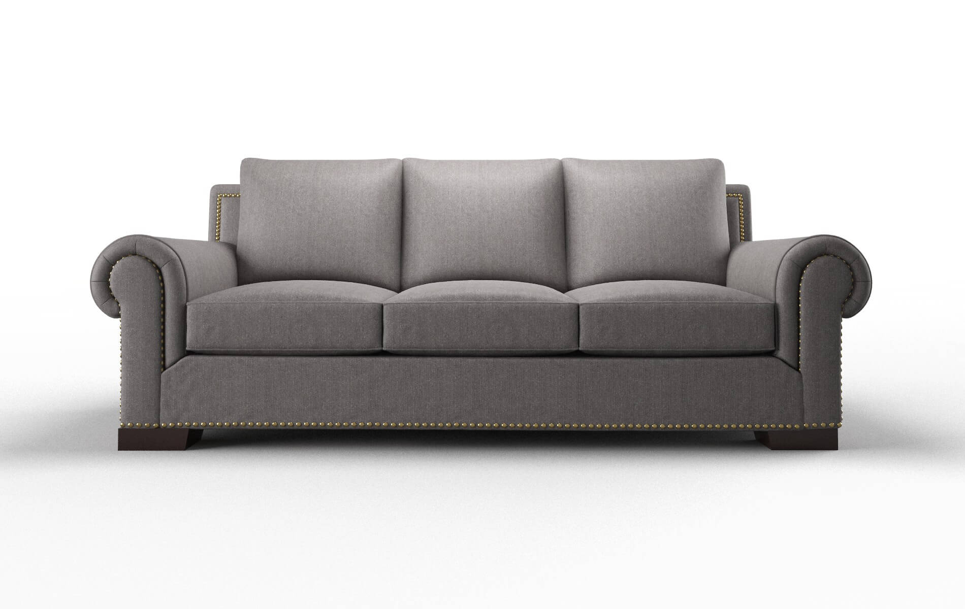 James Sasha Granite Sofa espresso legs 1