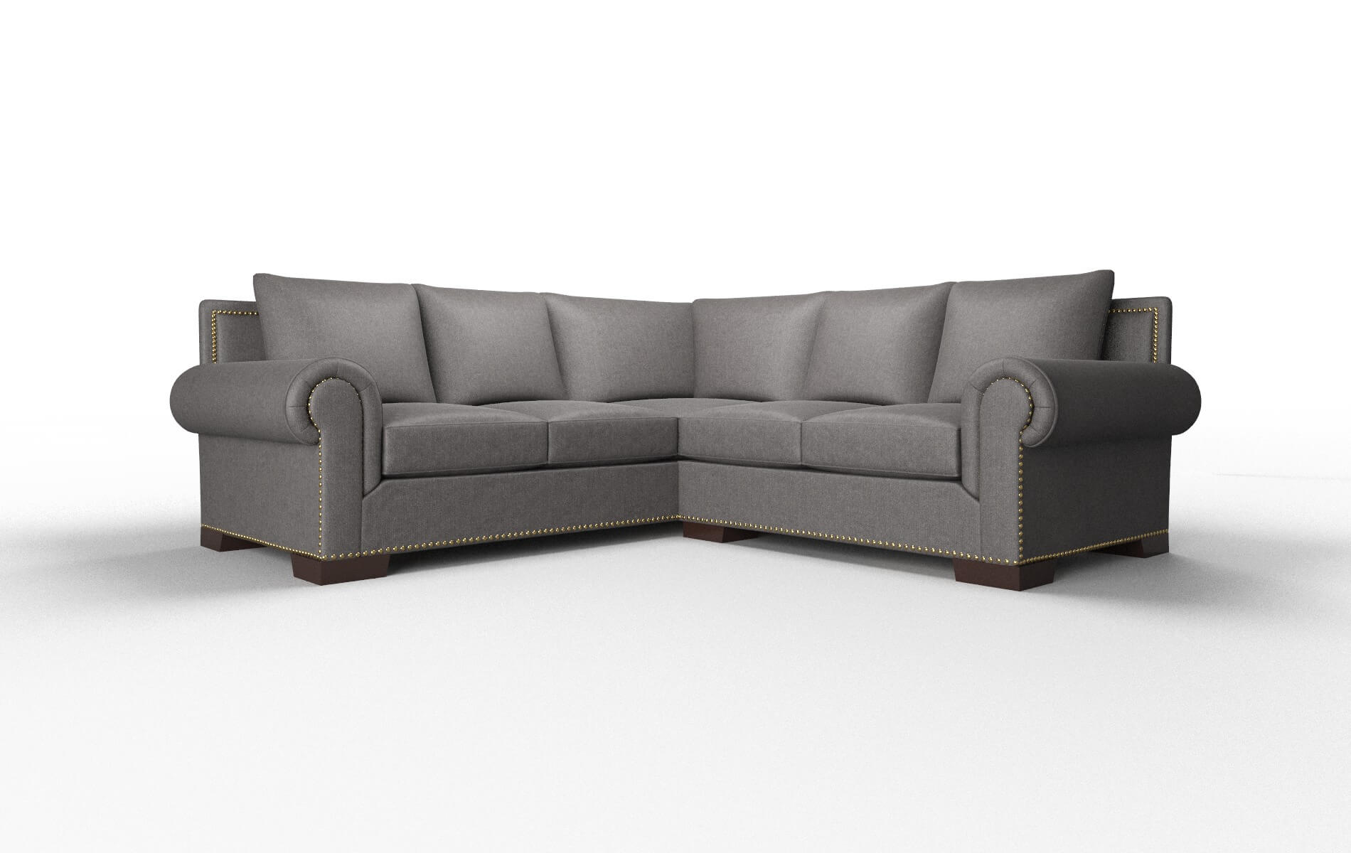 James Sasha Grey Sectional espresso legs 1