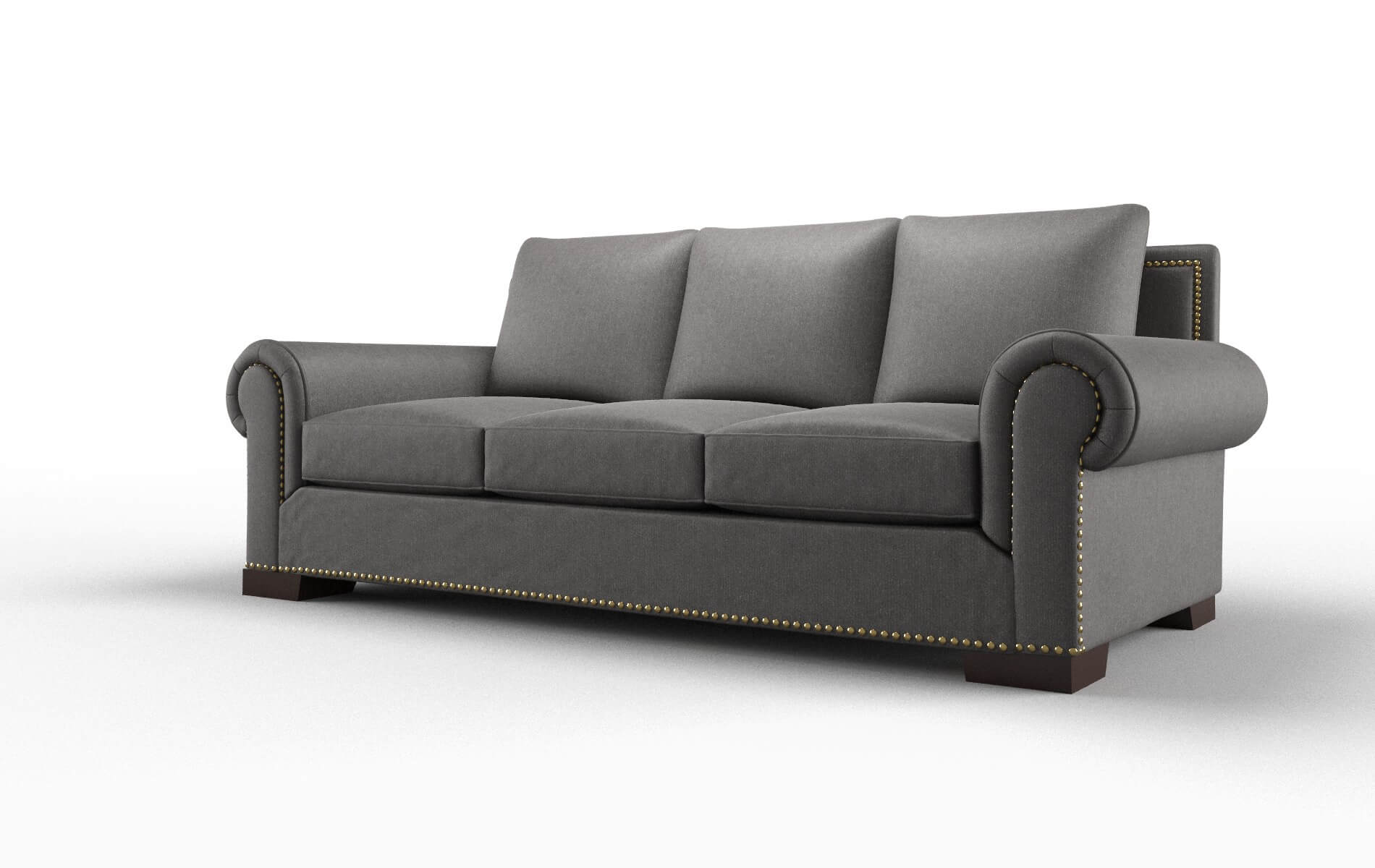 James Sasha Grey Sofa espresso legs 4