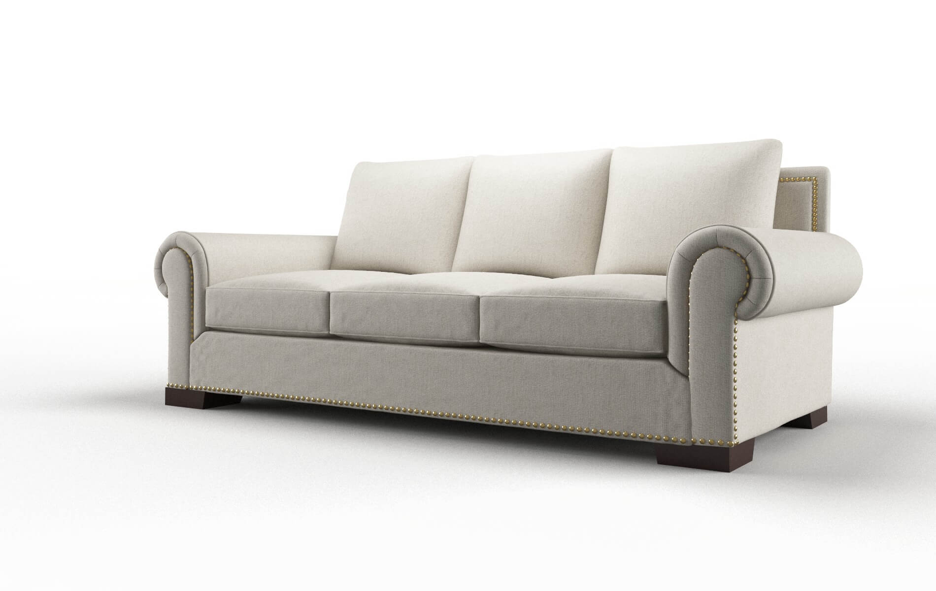 James Sasha Linen Sofa espresso legs 4