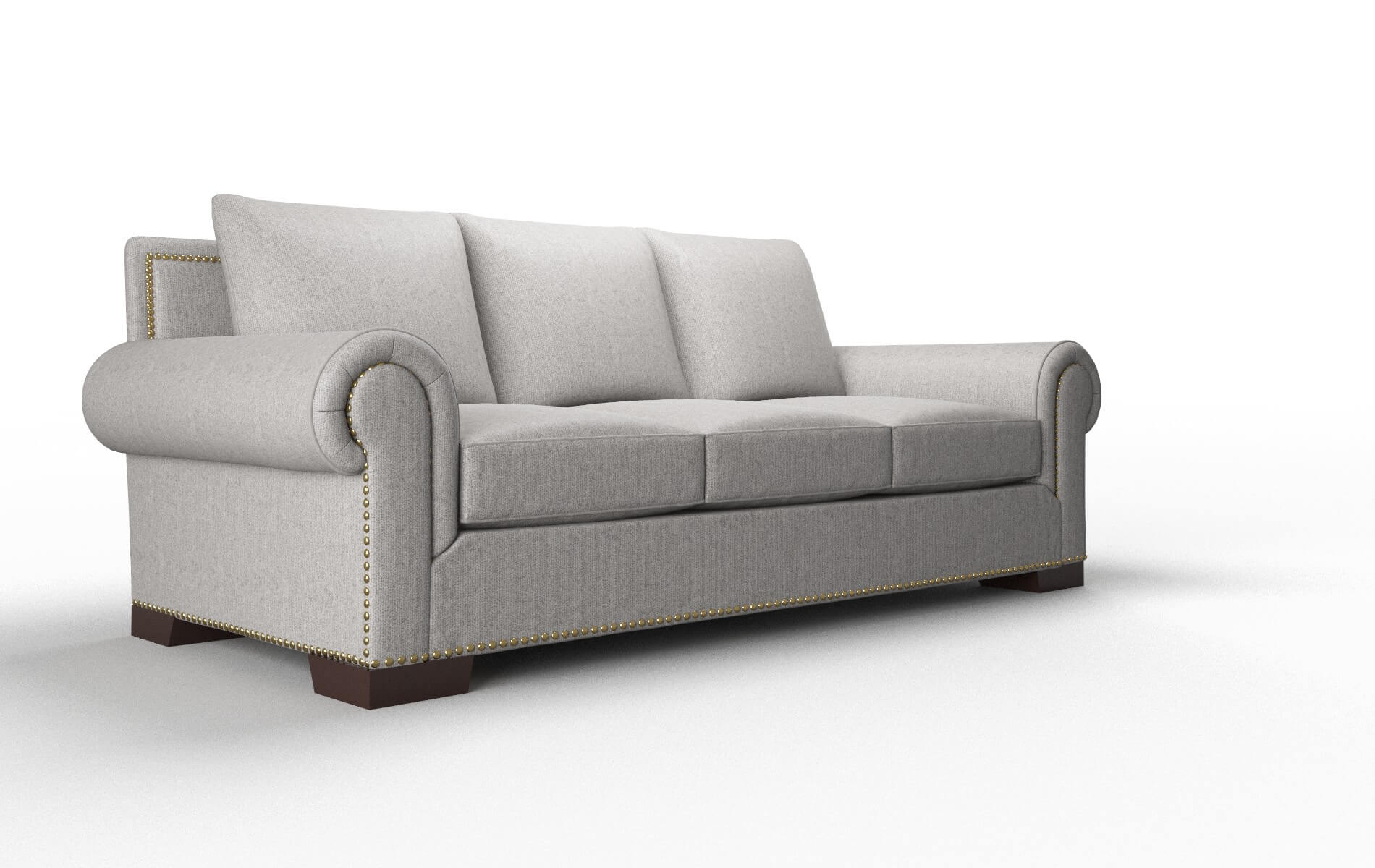 James Sasha Silver Sofa espresso legs 2