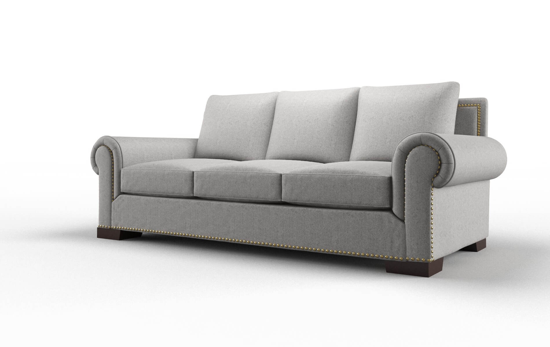 James Sasha Silver Sofa espresso legs 4