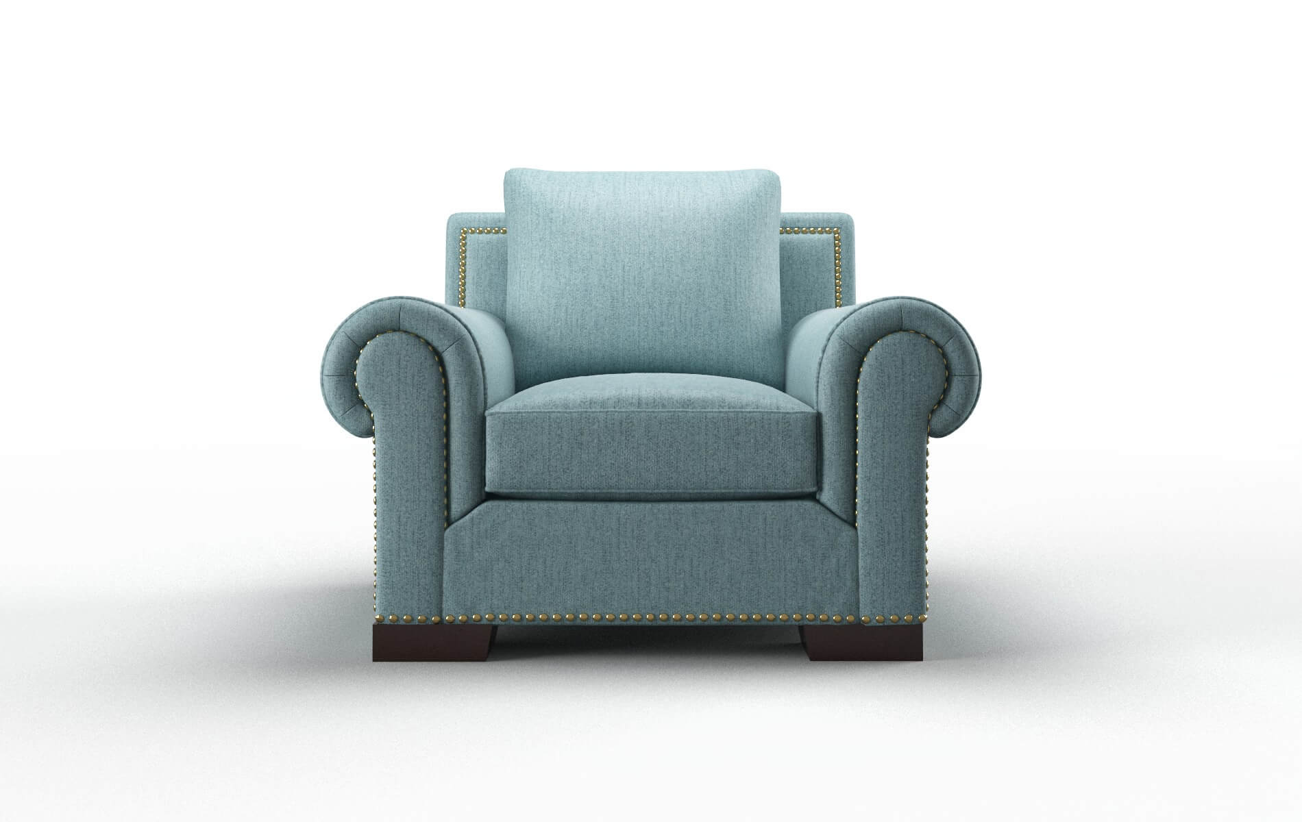 James Sasha Teal Chair espresso legs 1