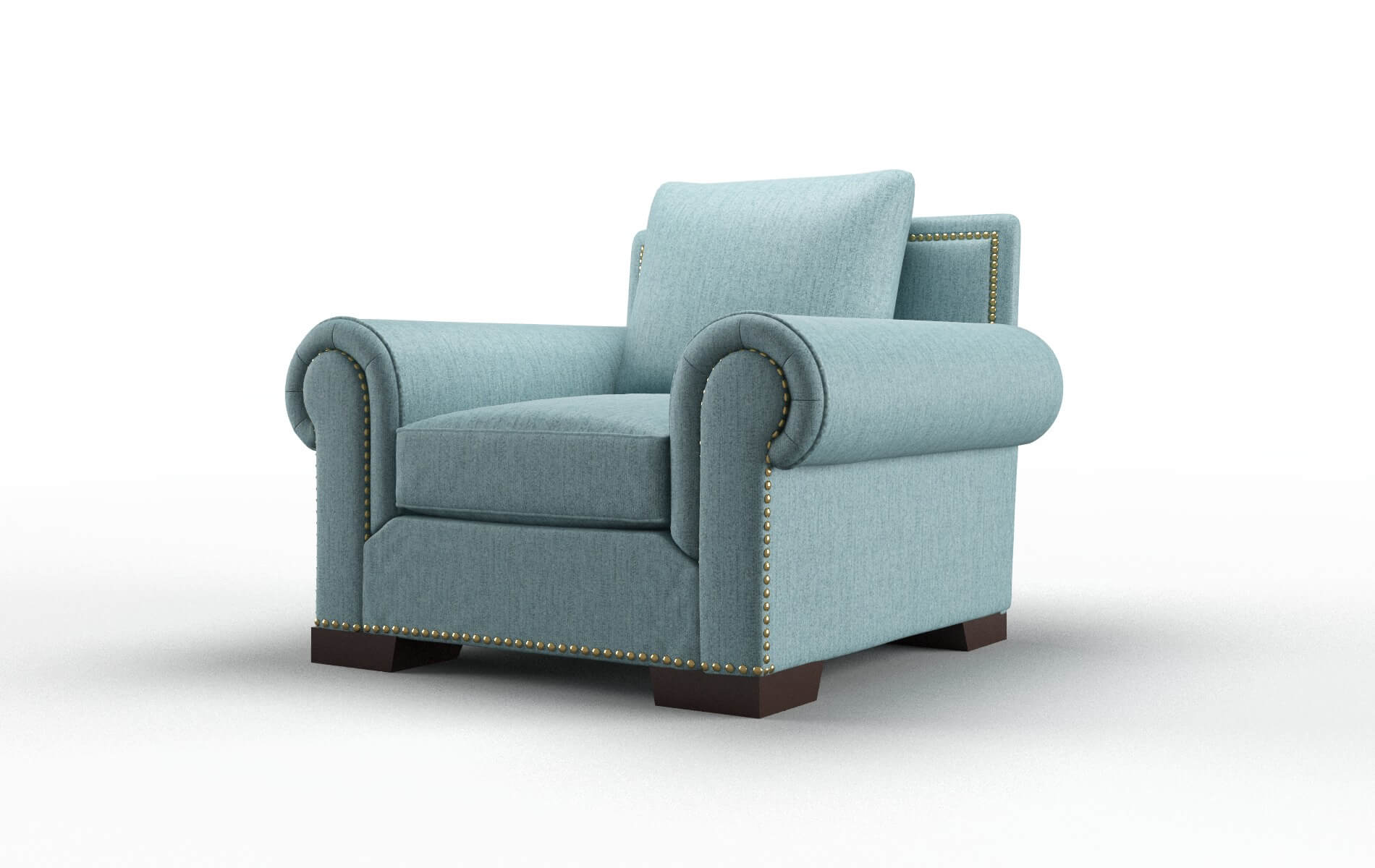 James Sasha Teal Chair espresso legs 4