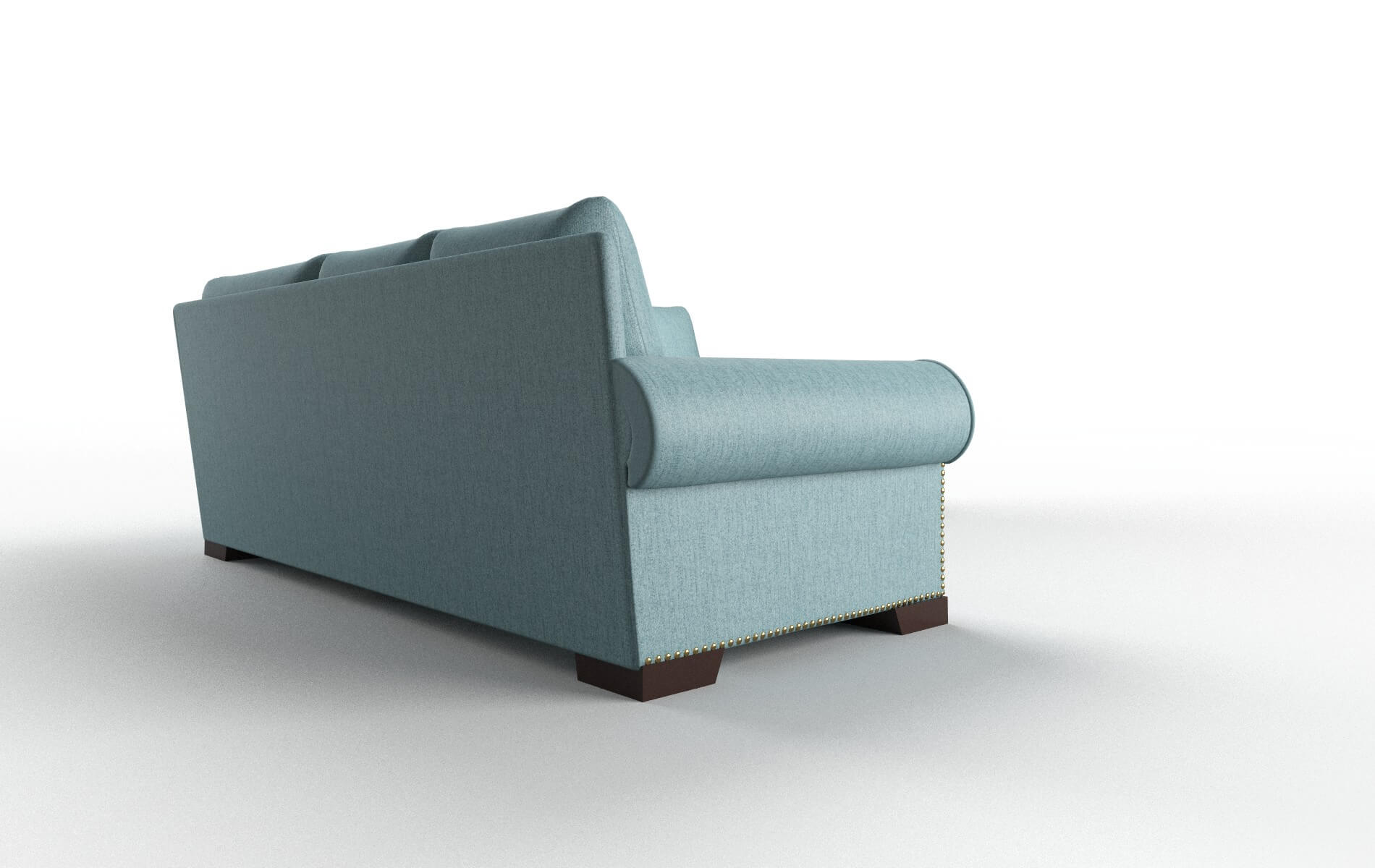 James Sasha Teal Sectional espresso legs 3