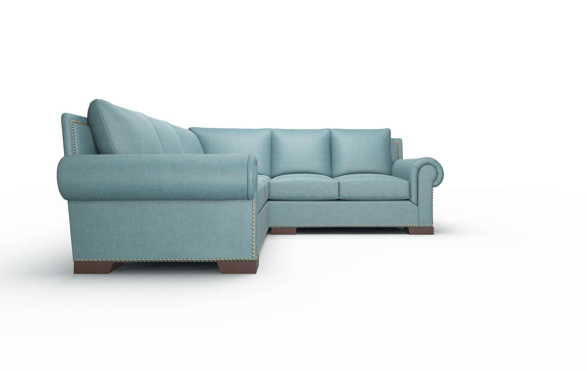 James Simplex Blue_moon Sectional espresso legs 2