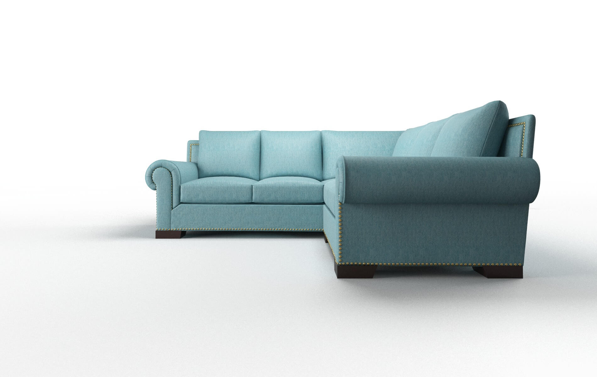 James Sorrento Denim Sectional espresso legs 5