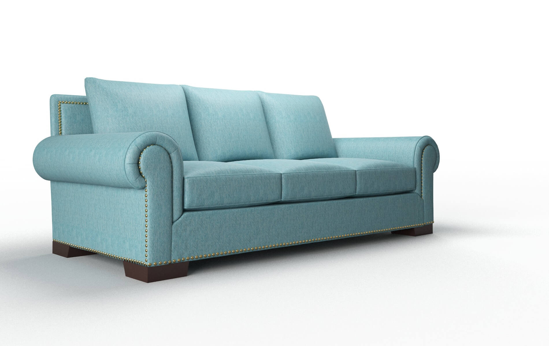 James Sorrento Denim Sofa espresso legs 2