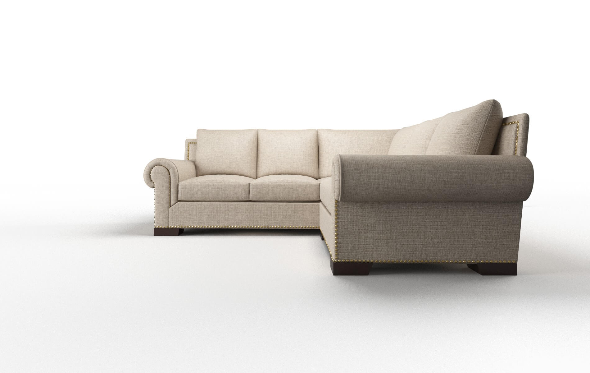 James Sosoftness 74 Sectional espresso legs 5