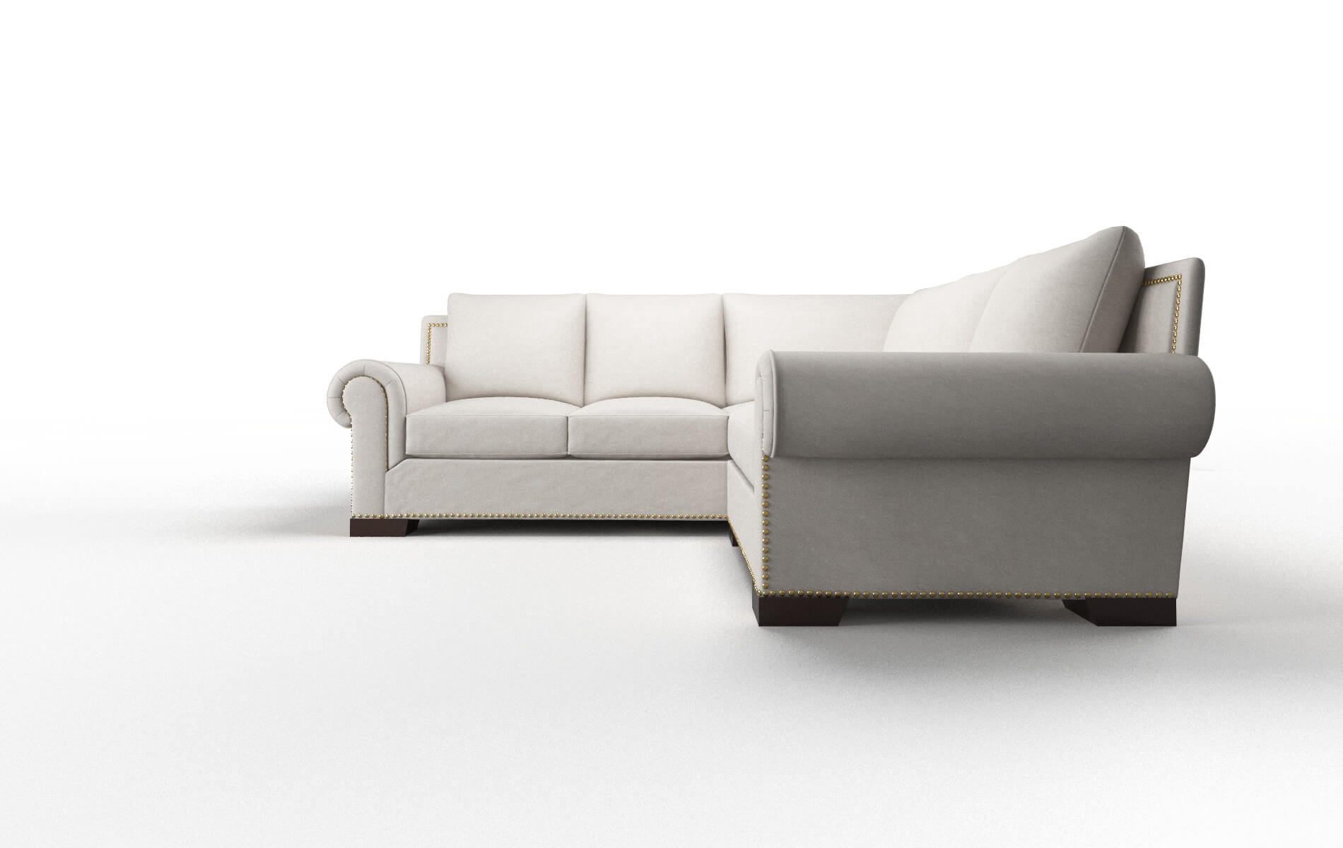 James Suave Dove Sectional espresso legs 5