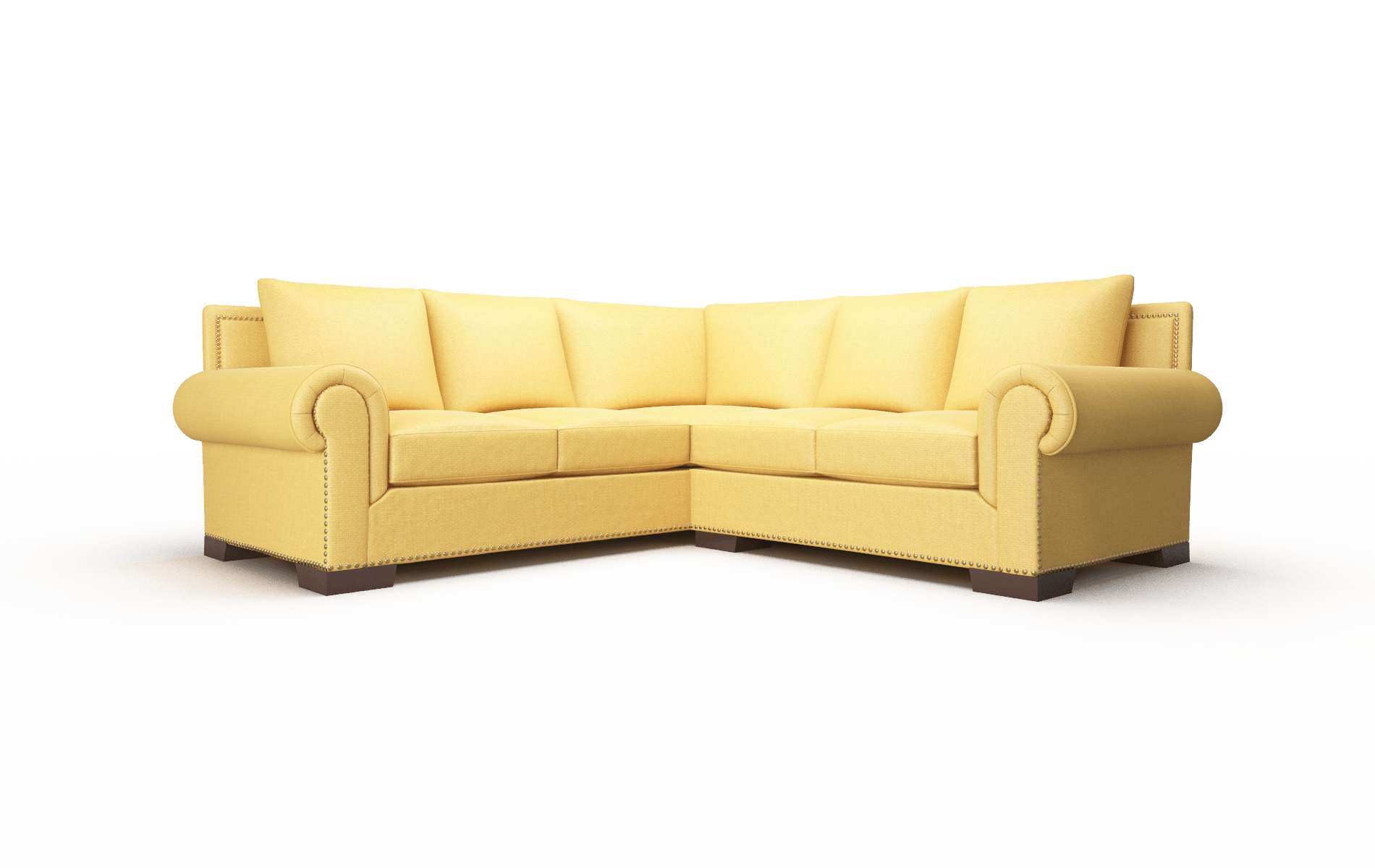 James Tess Turmeric Sectional espresso legs 1