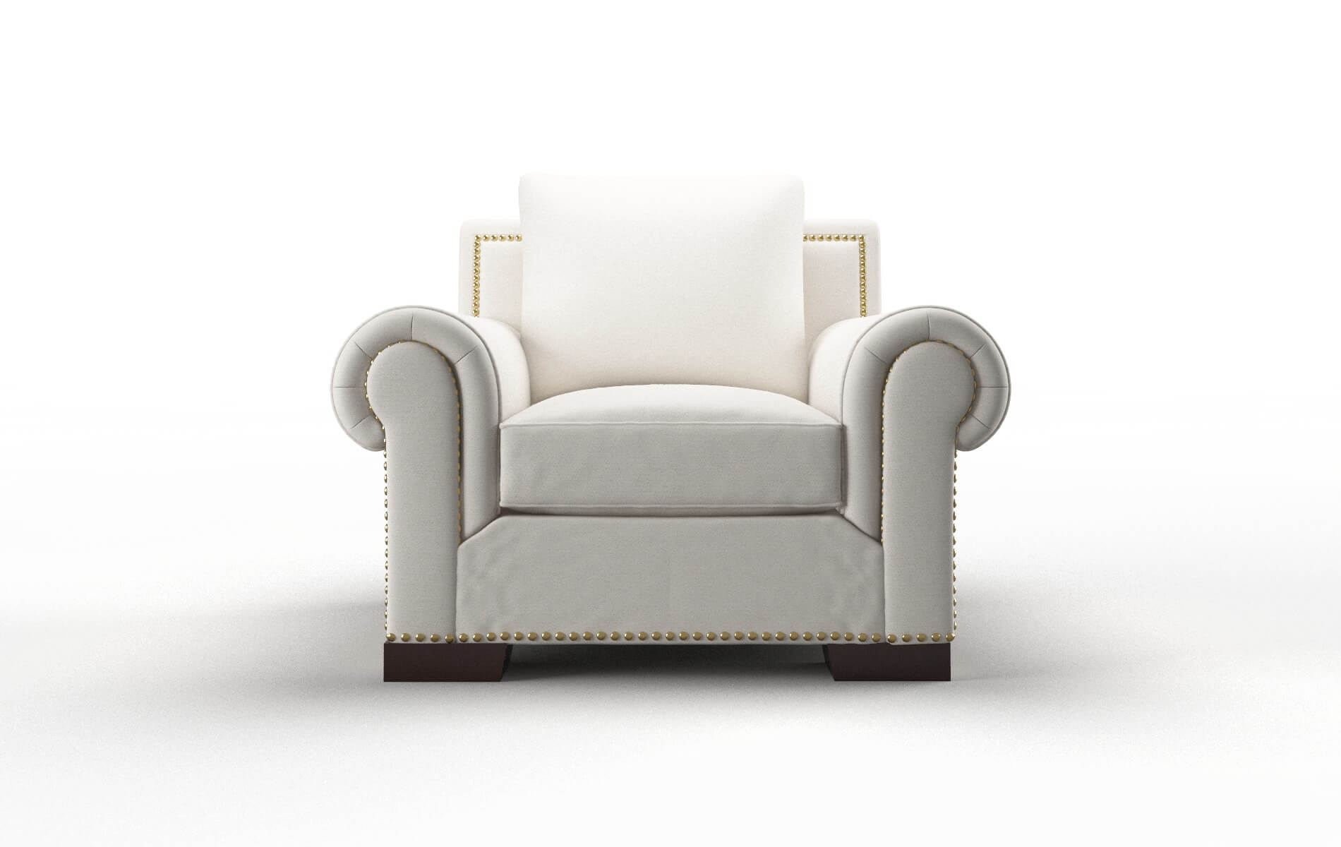 James Venice eggshell Chair Espresso Legs  1