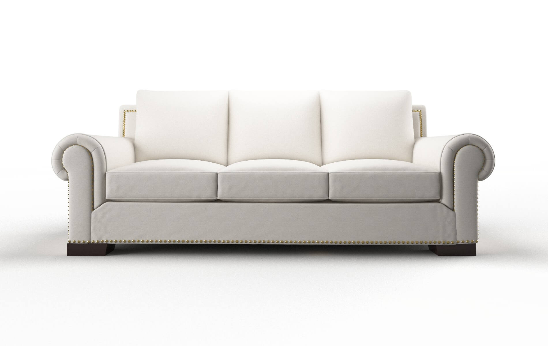 James Venice eggshell Sofa Espresso Legs  1
