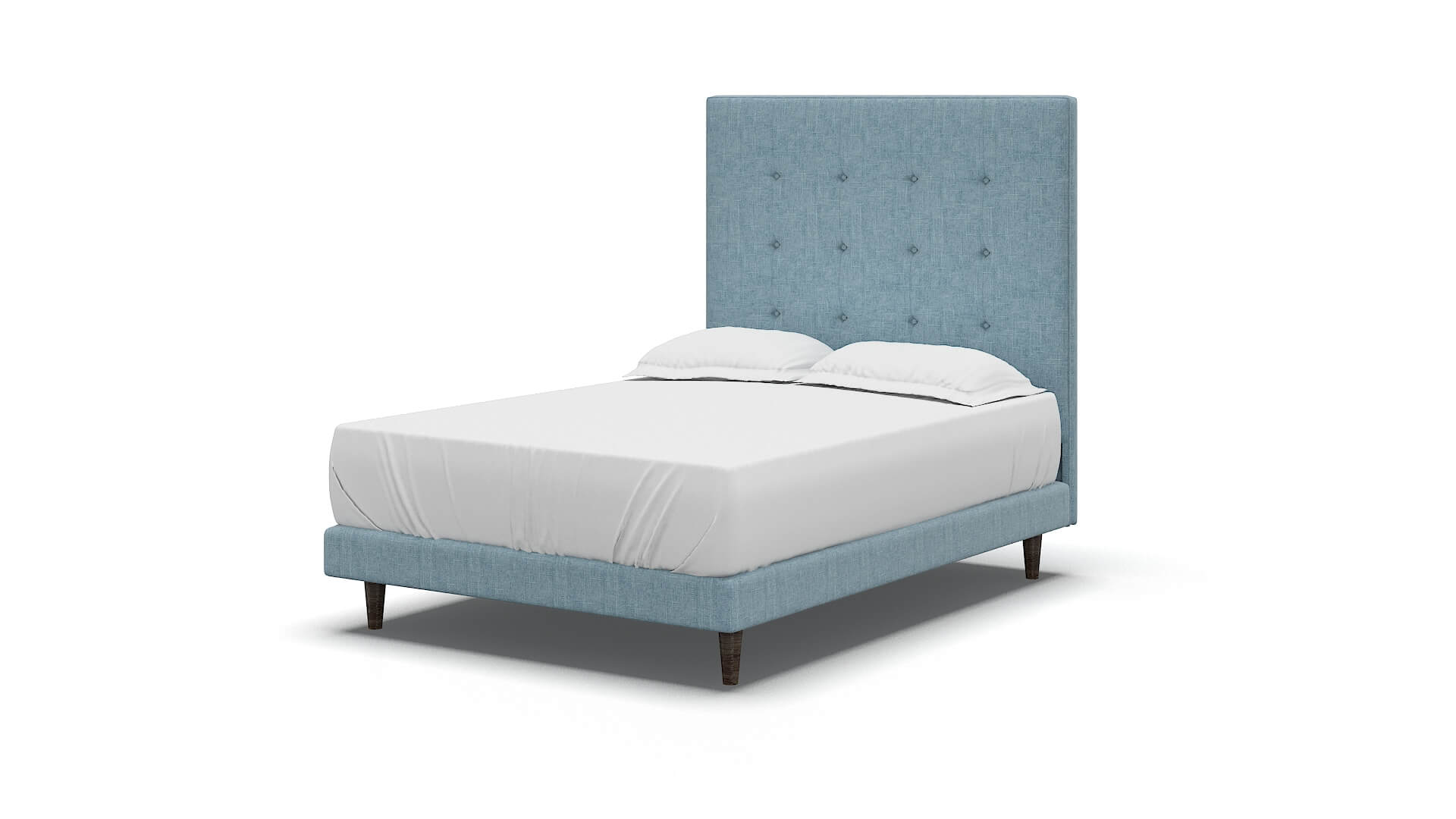 Jolie Atlas Turquoise Bed espresso legs 5