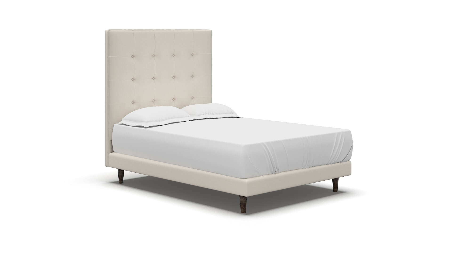 Jolie Blanche Milky Bed espresso legs 2