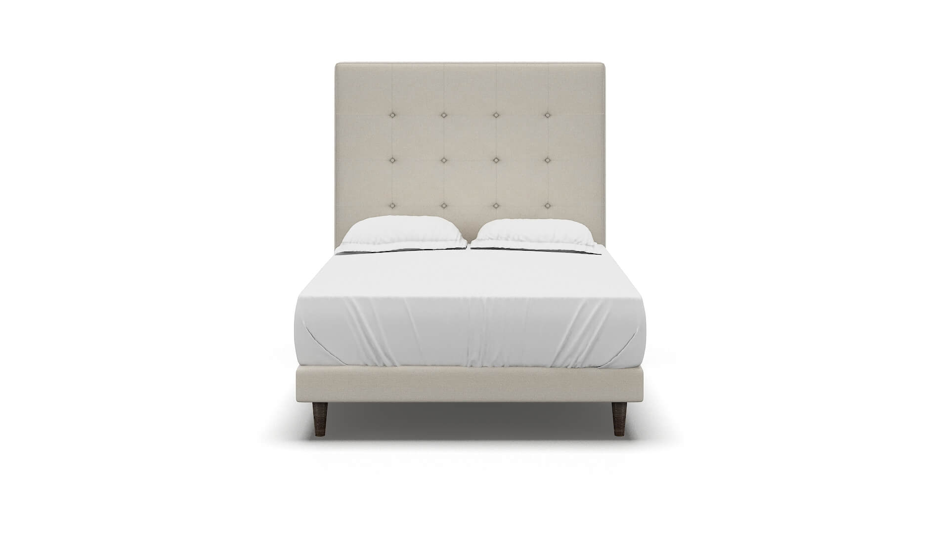 Jolie Bungalow Ivory Bed espresso legs 1