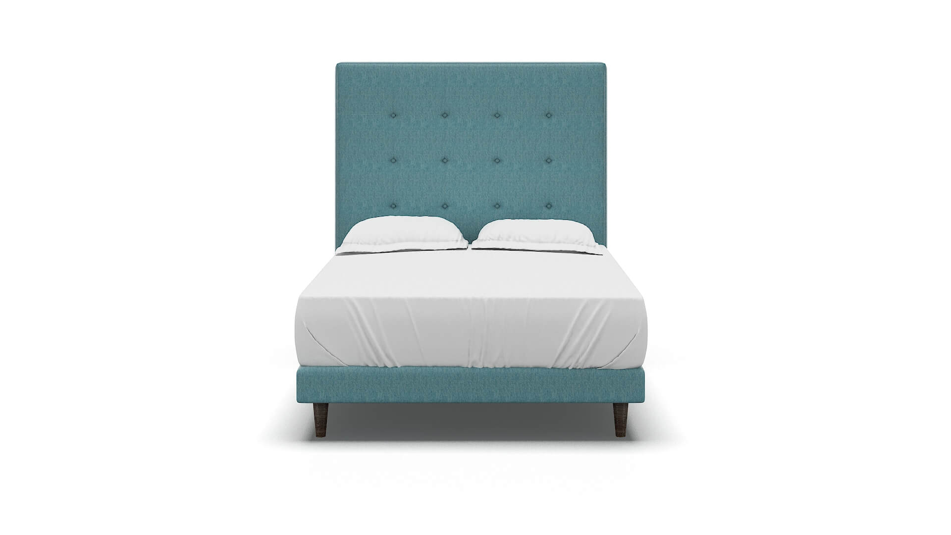 Jolie Cosmo Turquoise Bed espresso legs 1