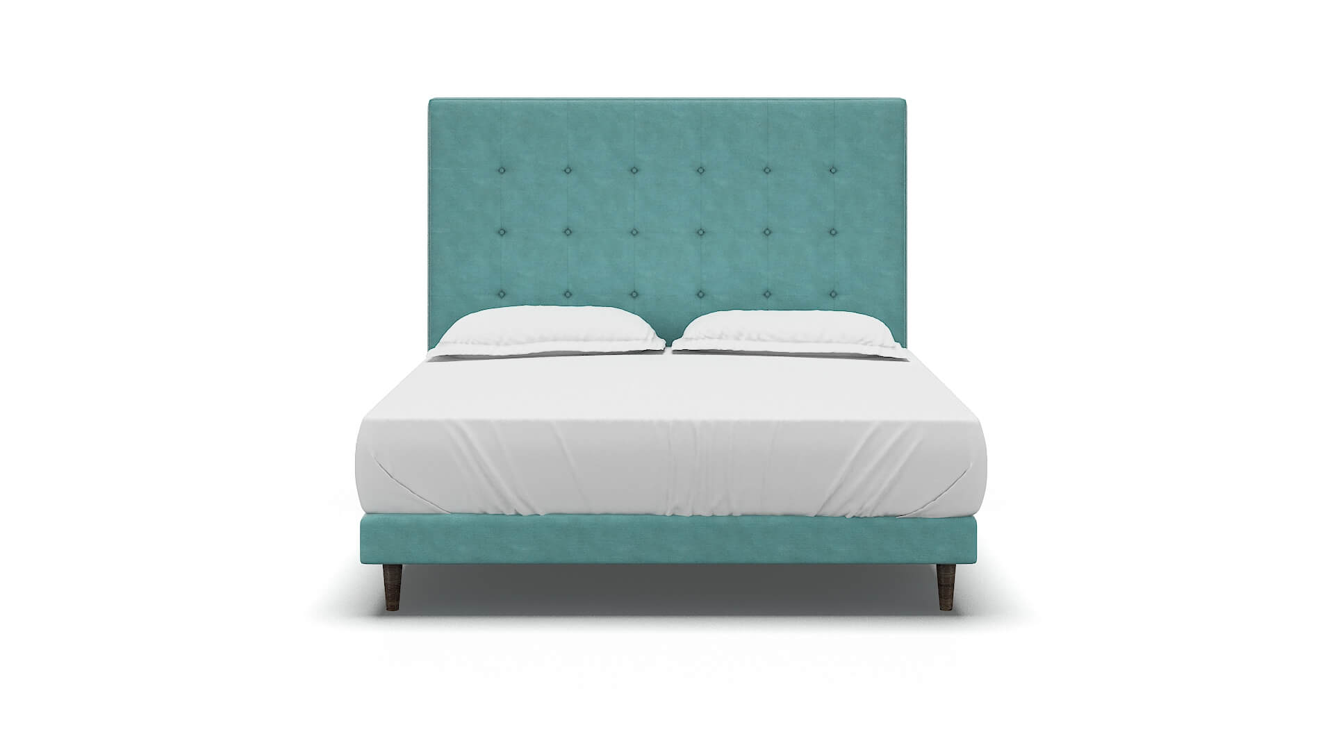 Jolie Curious Turquoise Bed King espresso legs 1