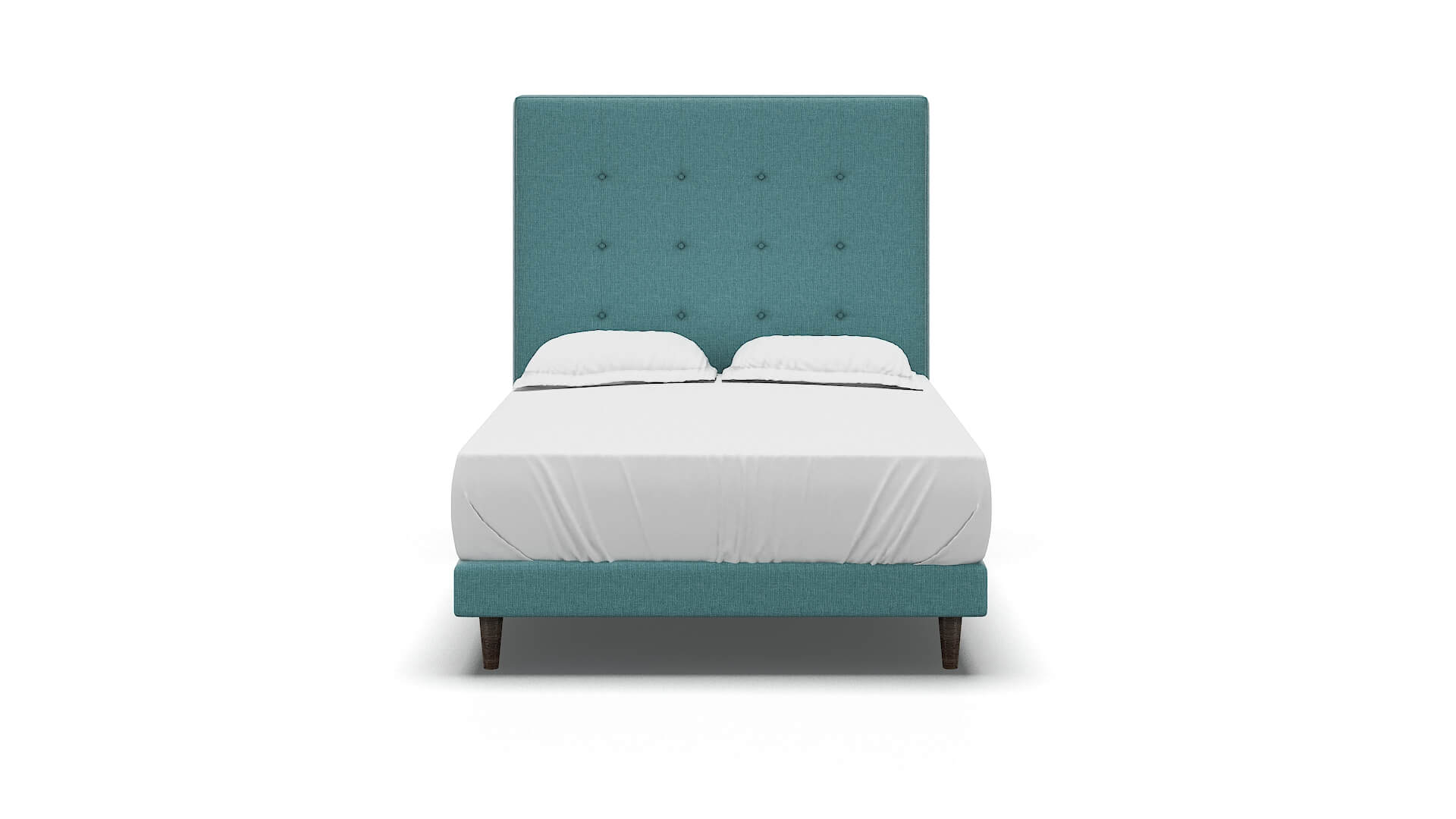 Jolie Parker Turquoise Bed espresso legs 1