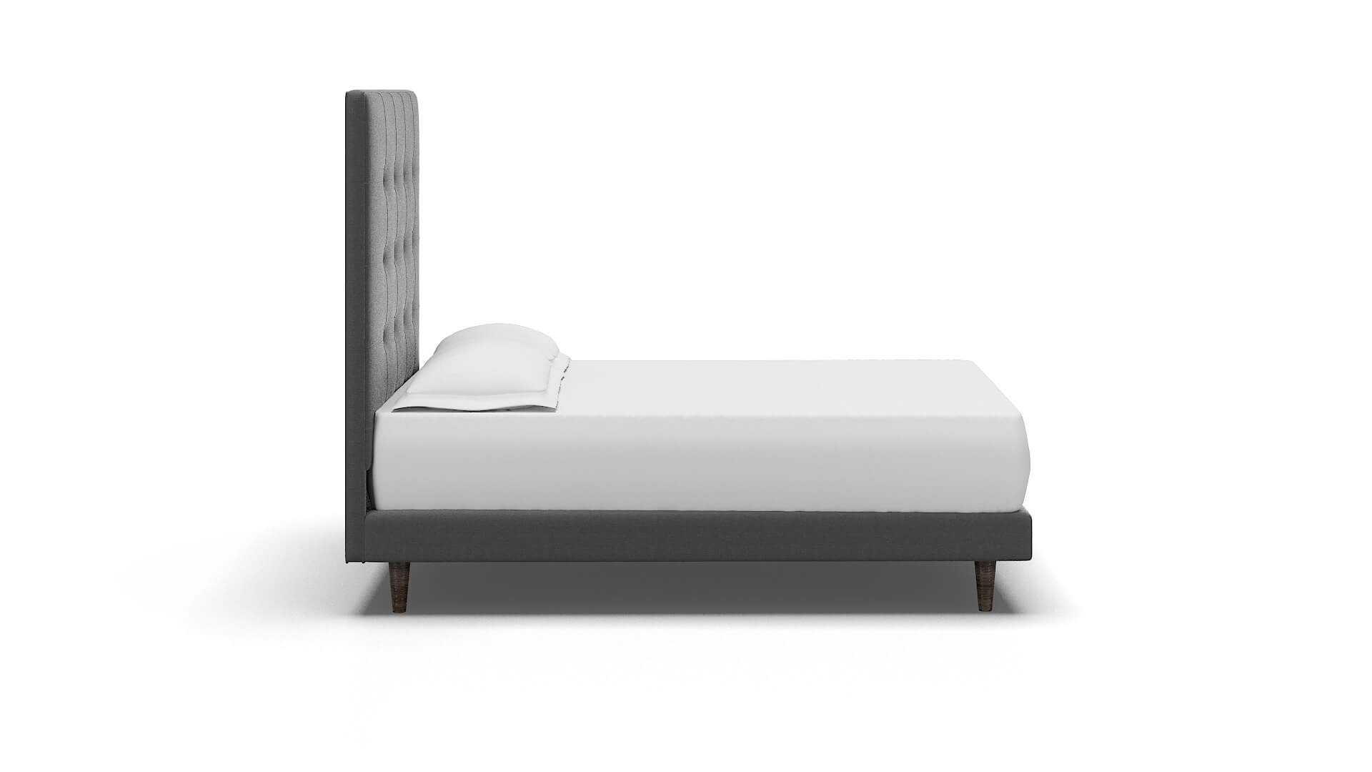 Jolie Rocket Charcoal Bed espresso legs 3