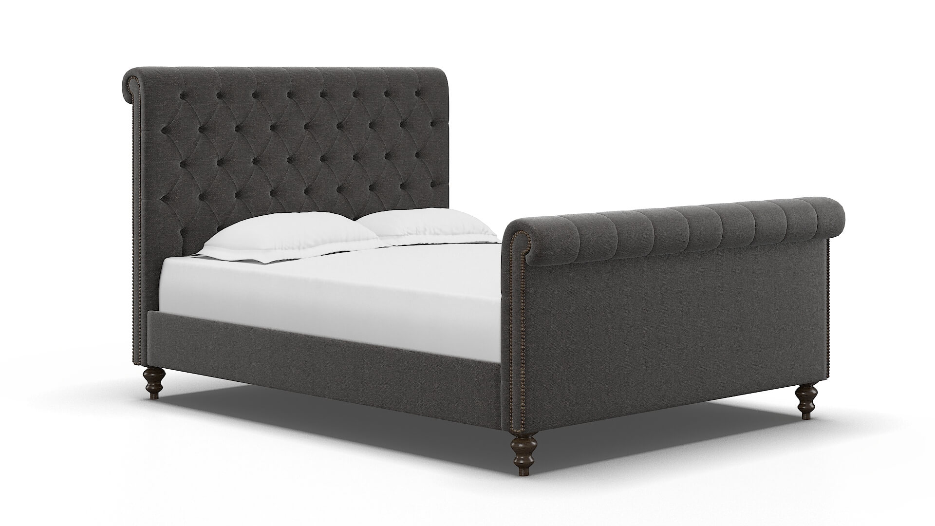 Kaila Avenger Denim Bed espresso legs 2