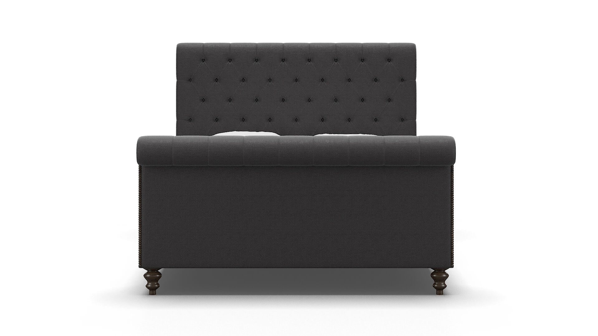 Kaila Catalina Charcoal Bed espresso legs 1