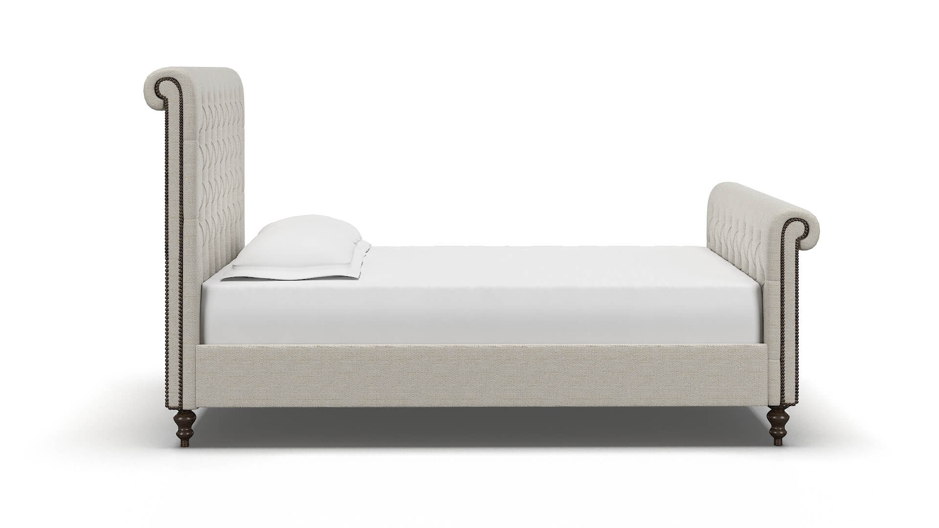 Kaila Catalina Linen Bed espresso legs 3